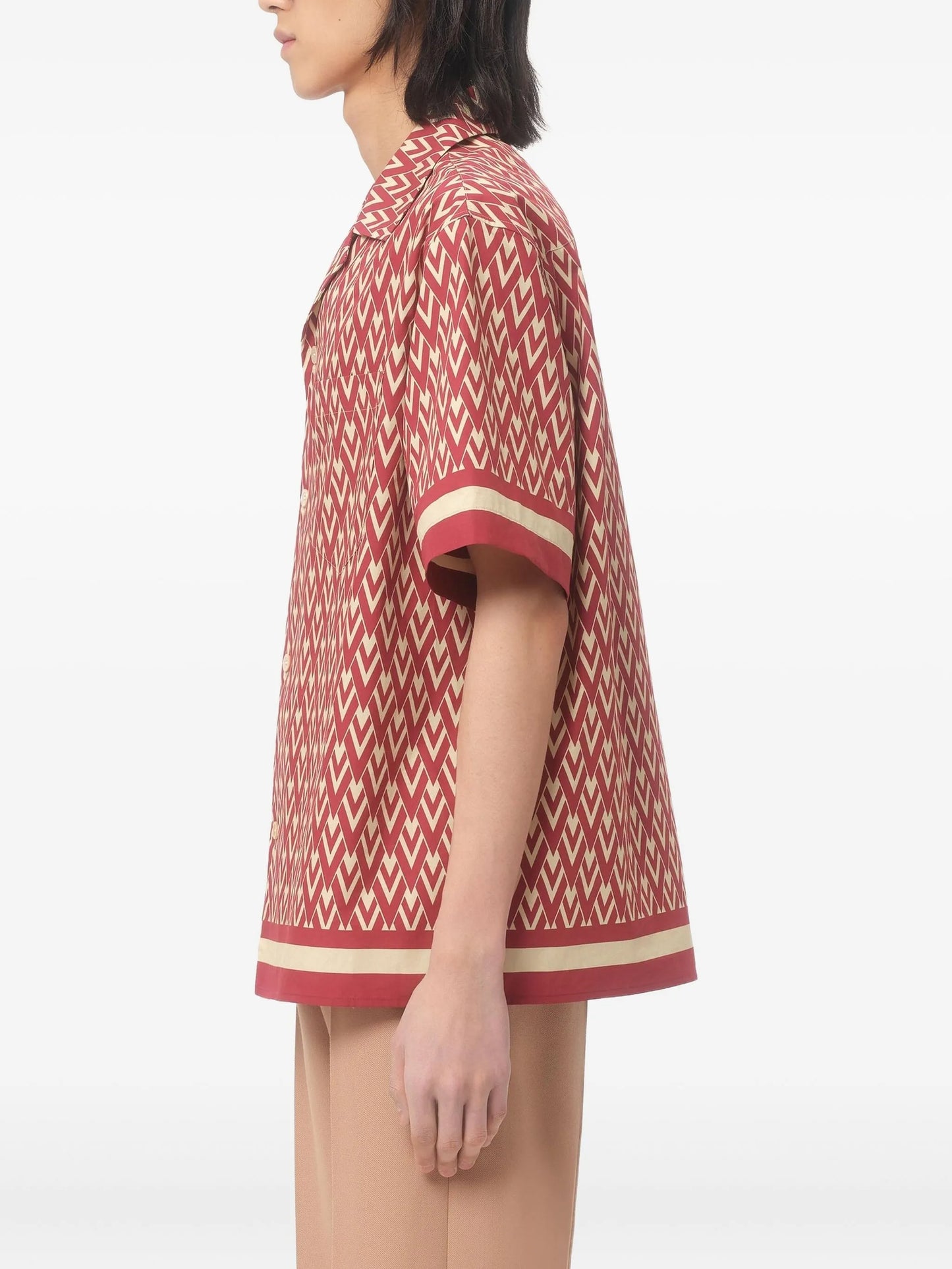 geometric print short-sleeve shirt