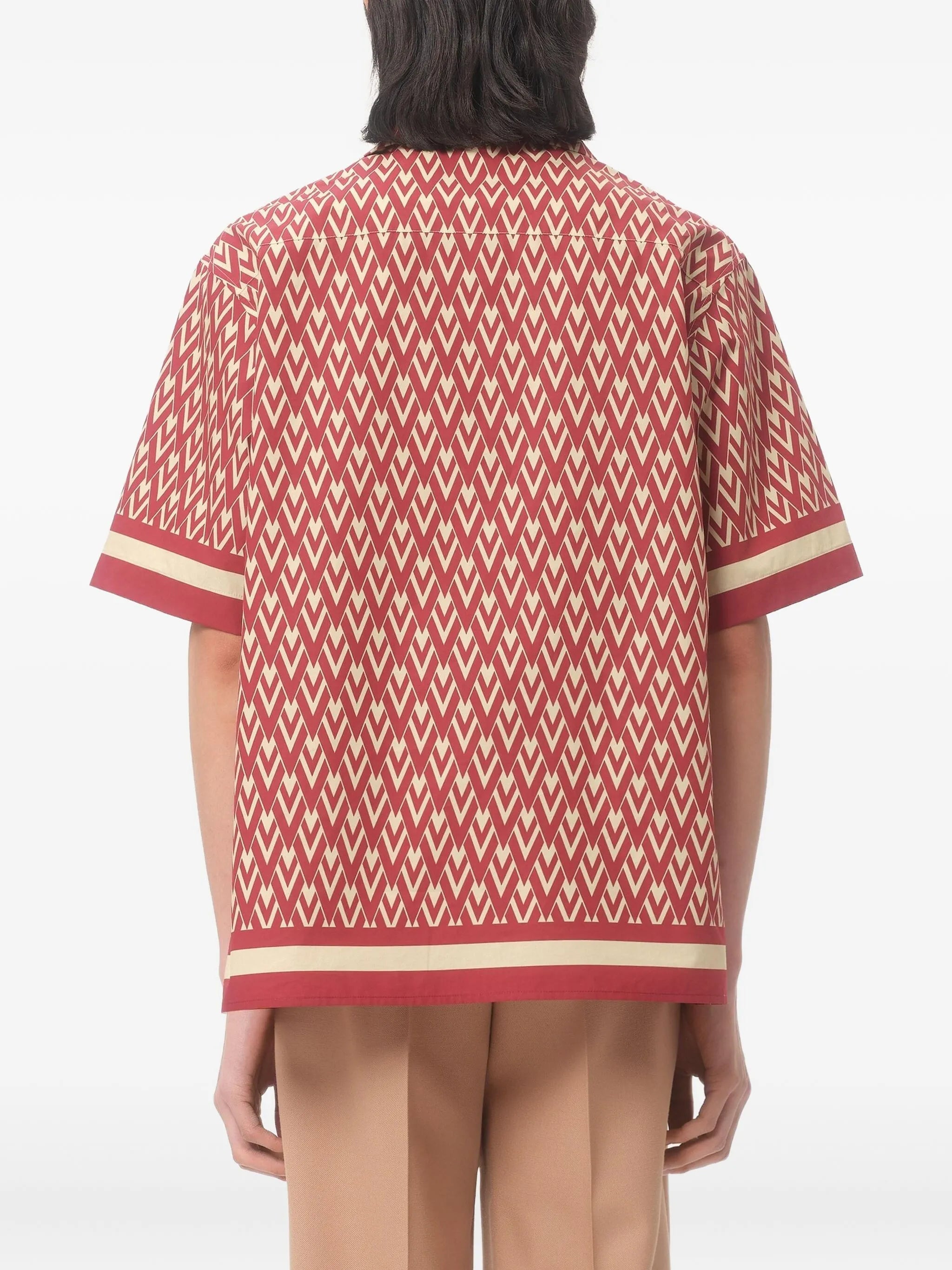 geometric print short-sleeve shirt