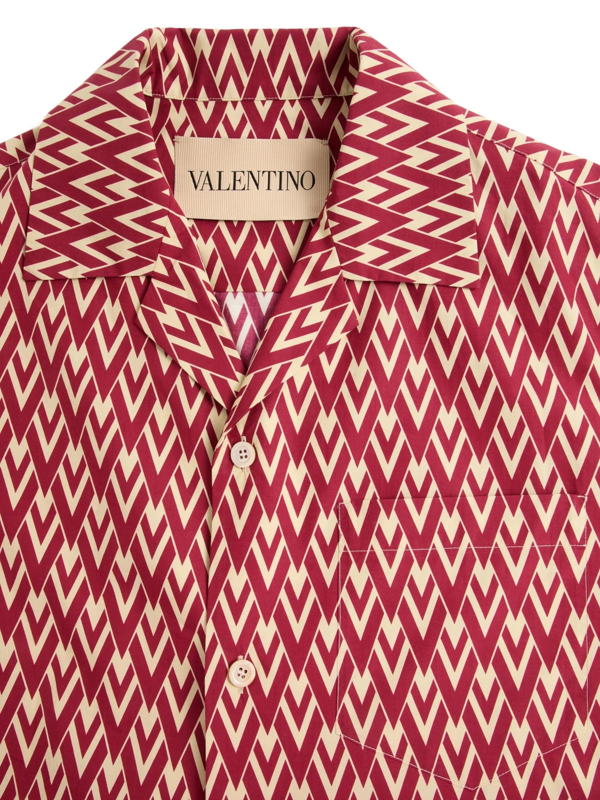 geometric print short-sleeve shirt