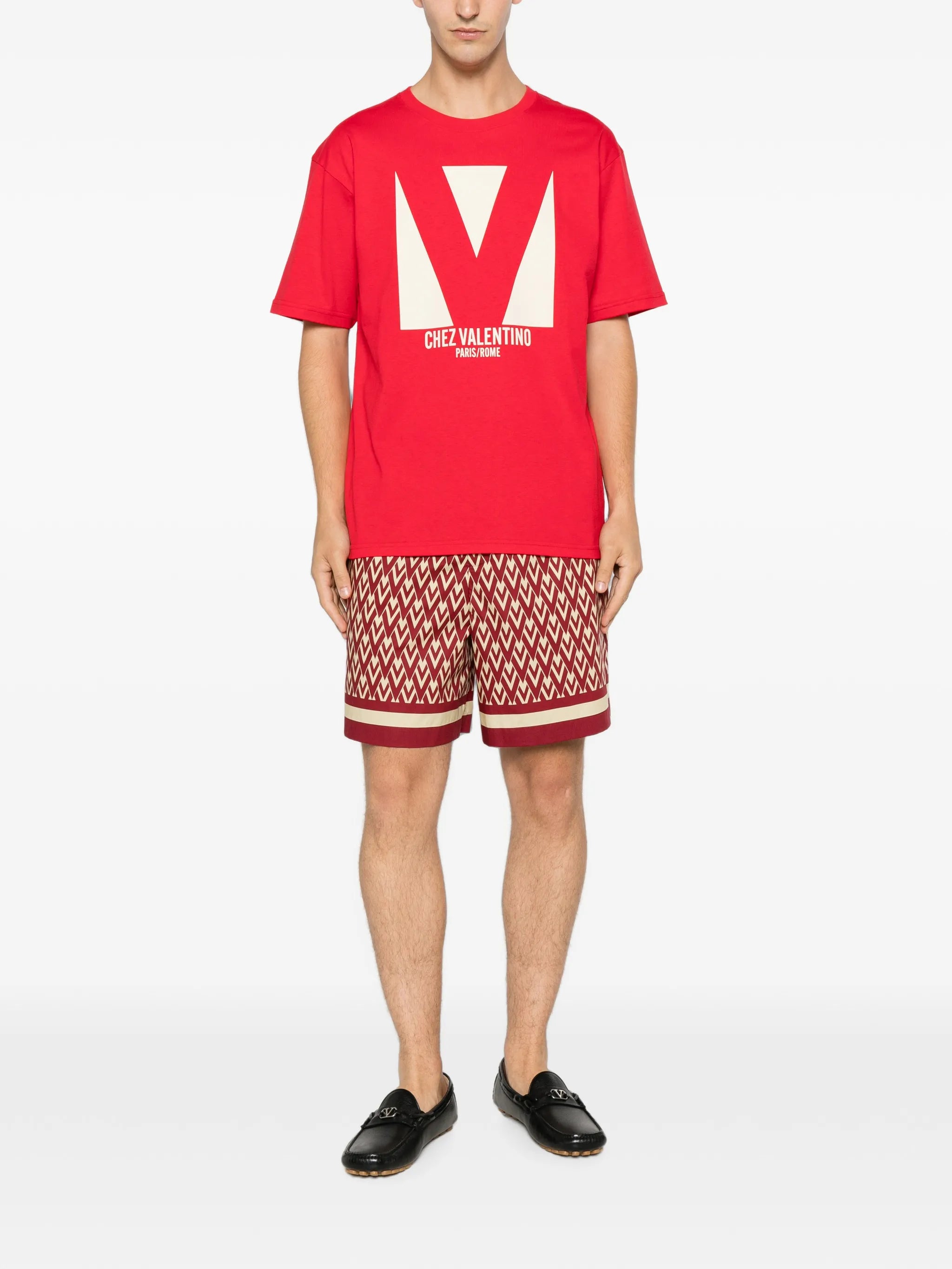 Toute La V-print bermuda shorts