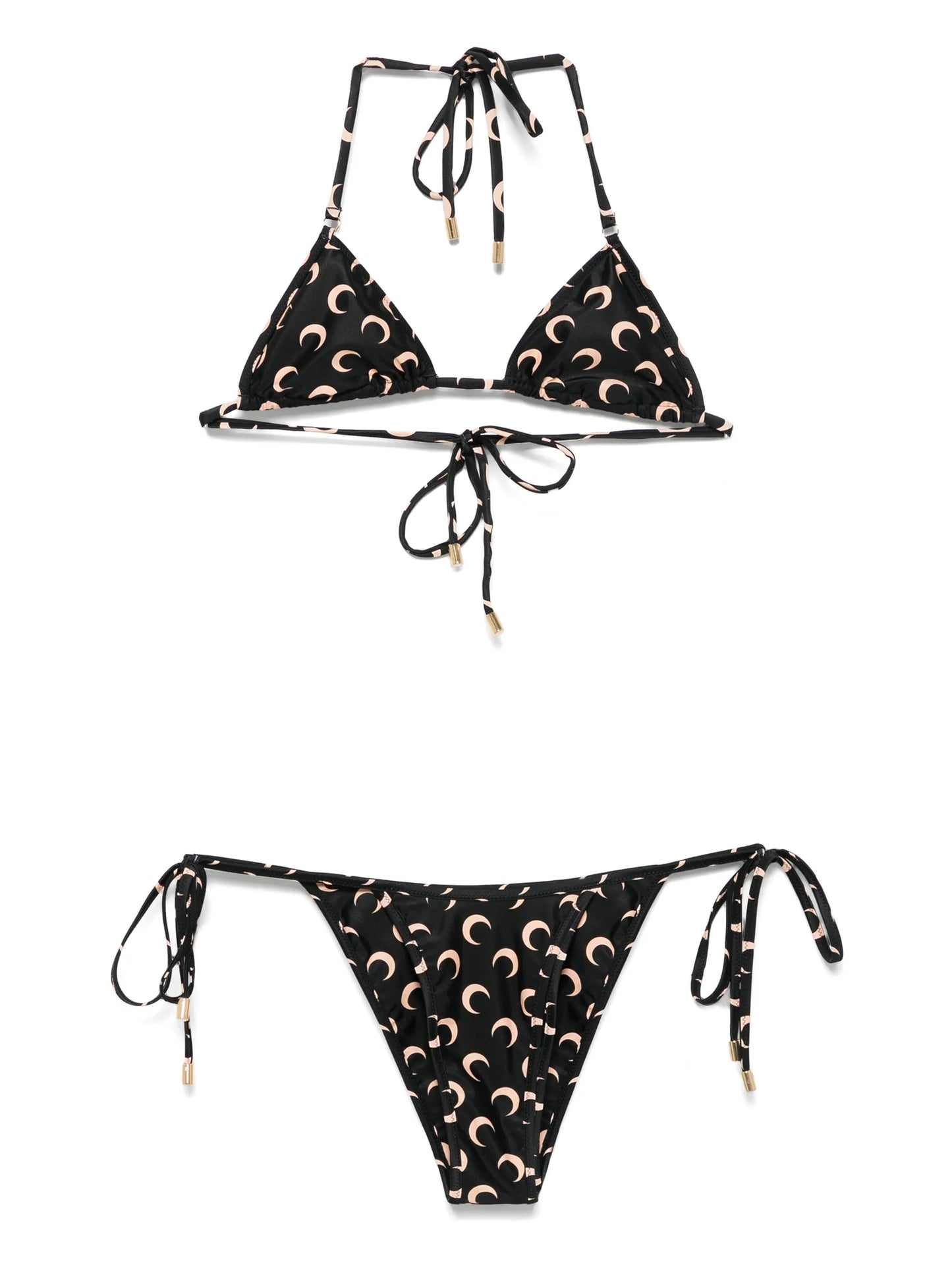 moon-printed bikini set