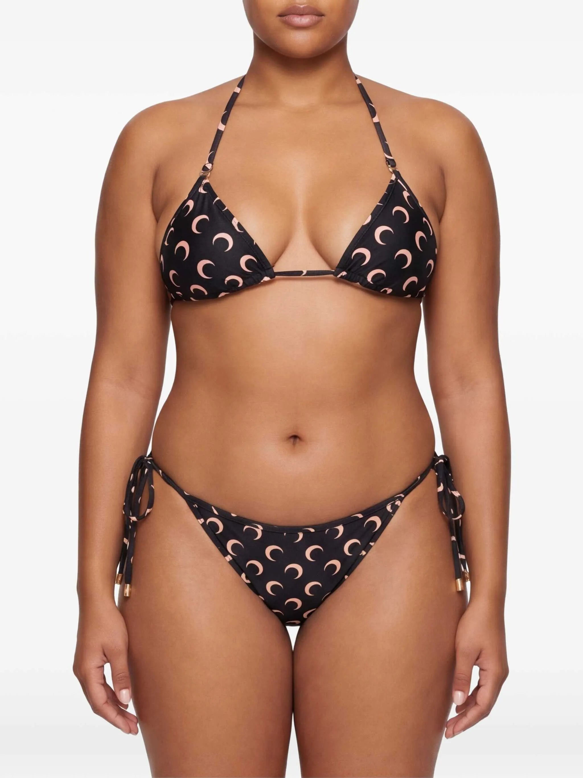 moon-printed bikini set