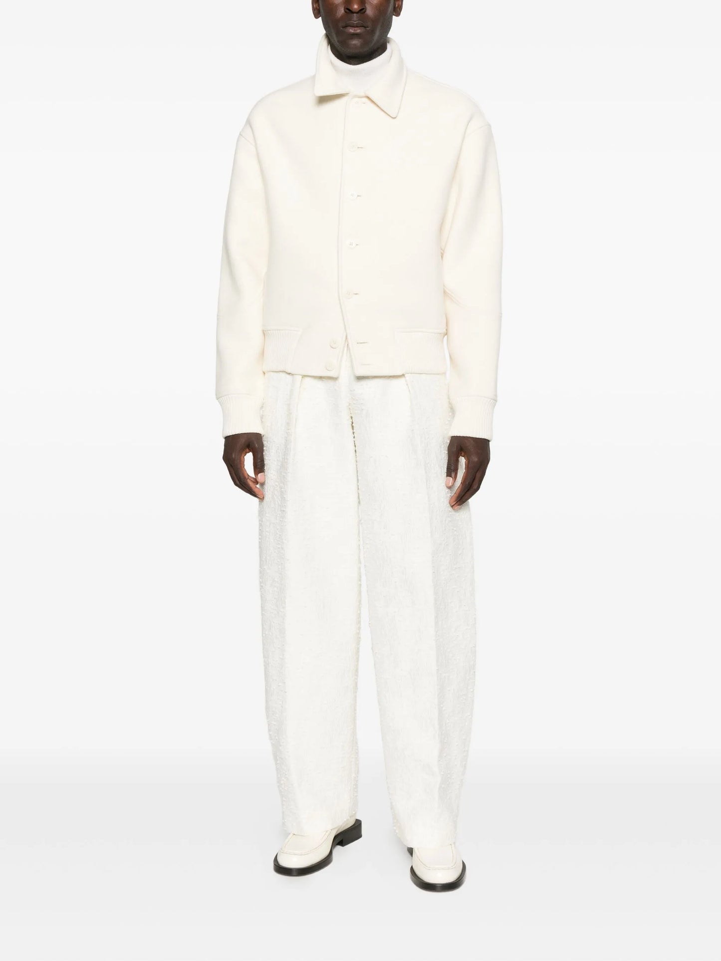 felt wool bomber jacket