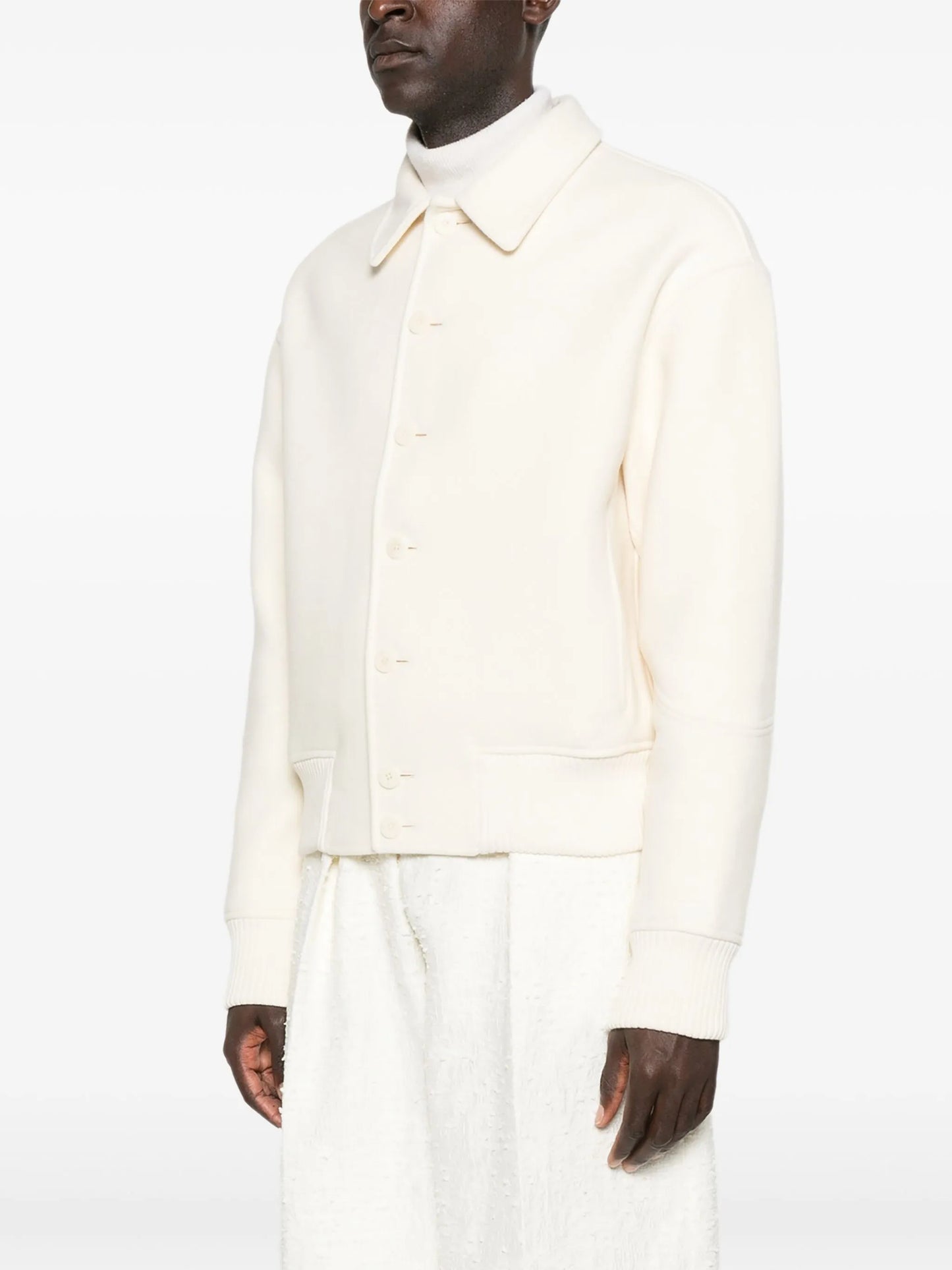 felt wool bomber jacket