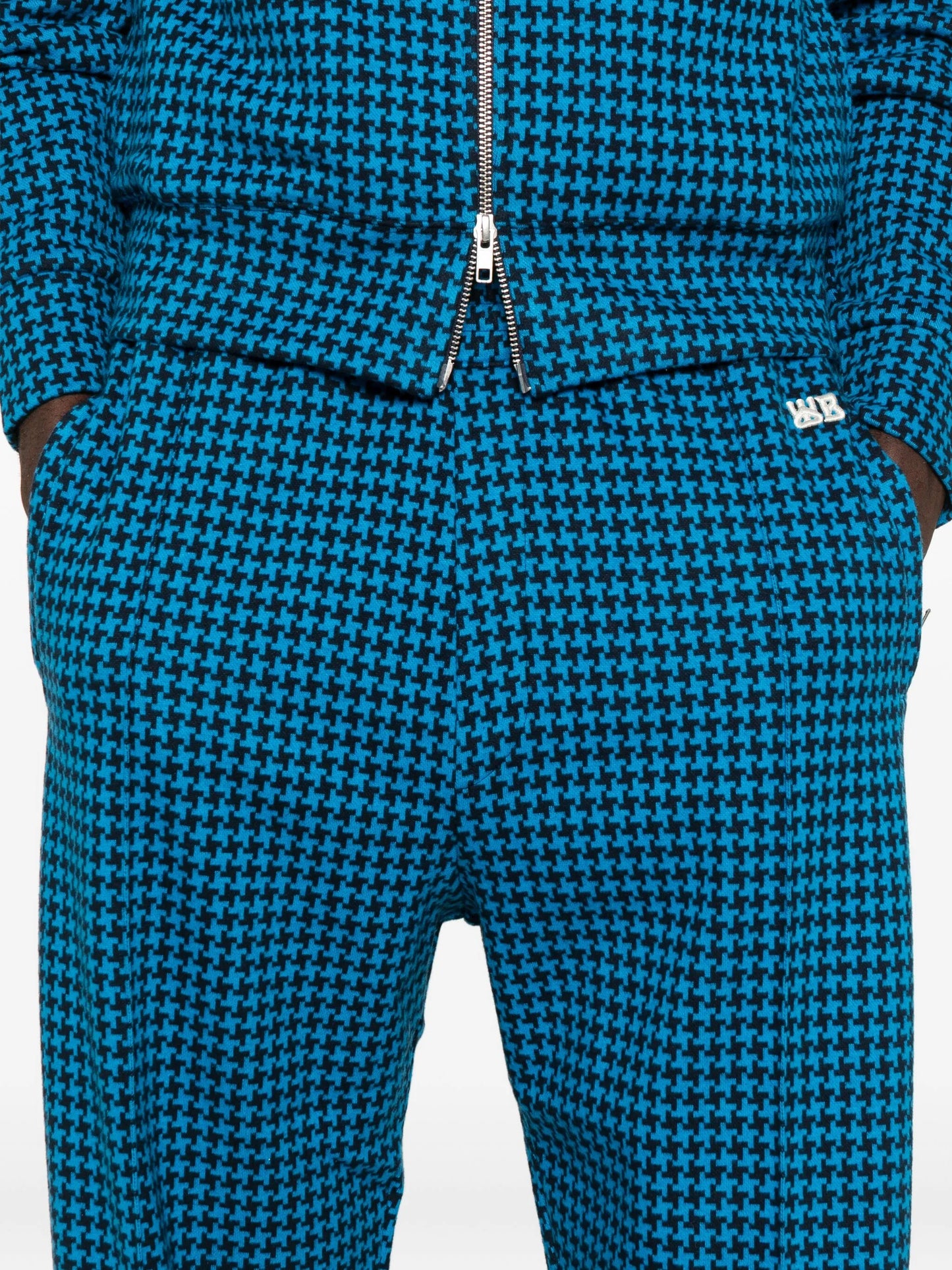 houndstooth track trousers