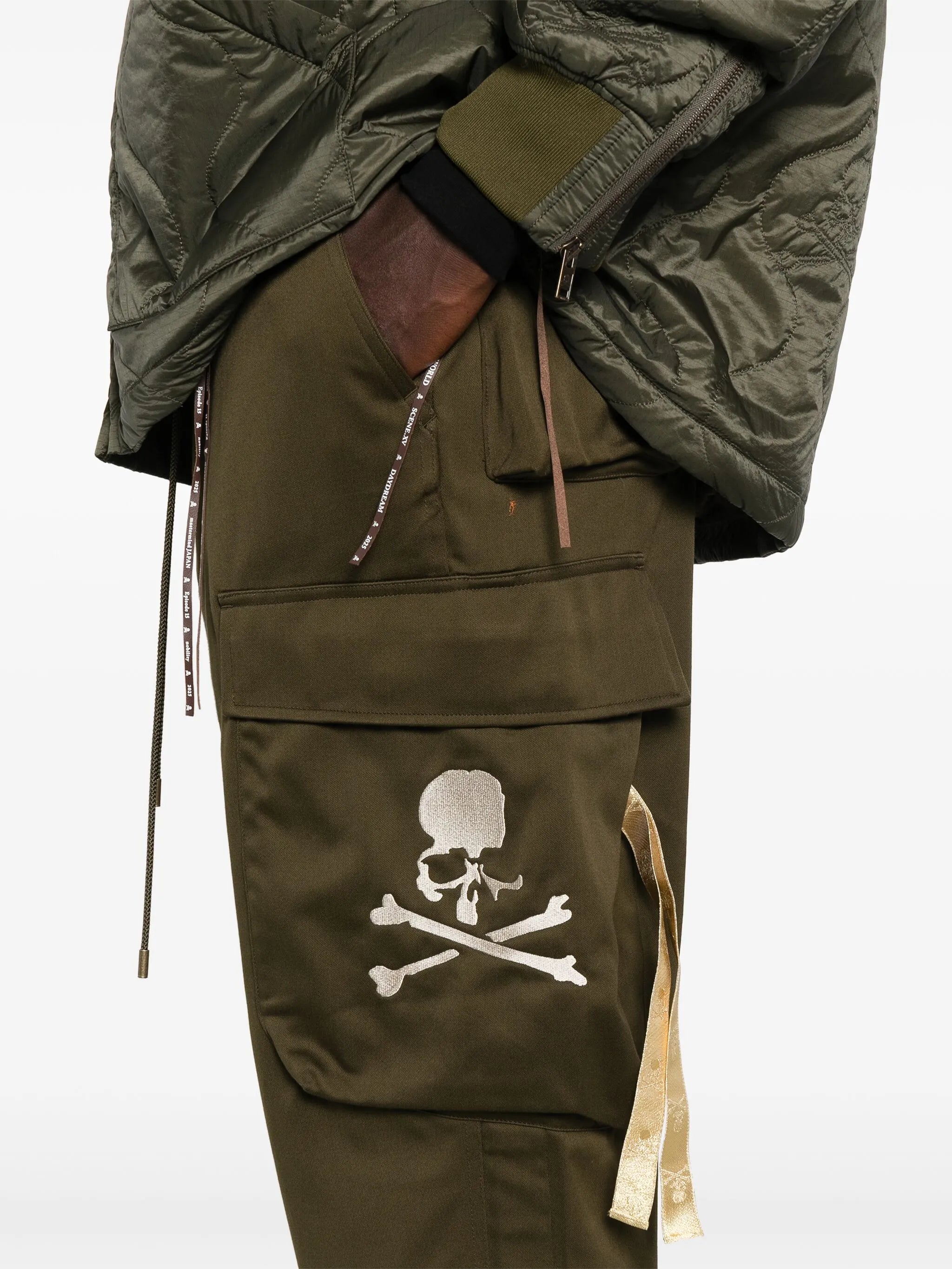 skull-print cargo trousers