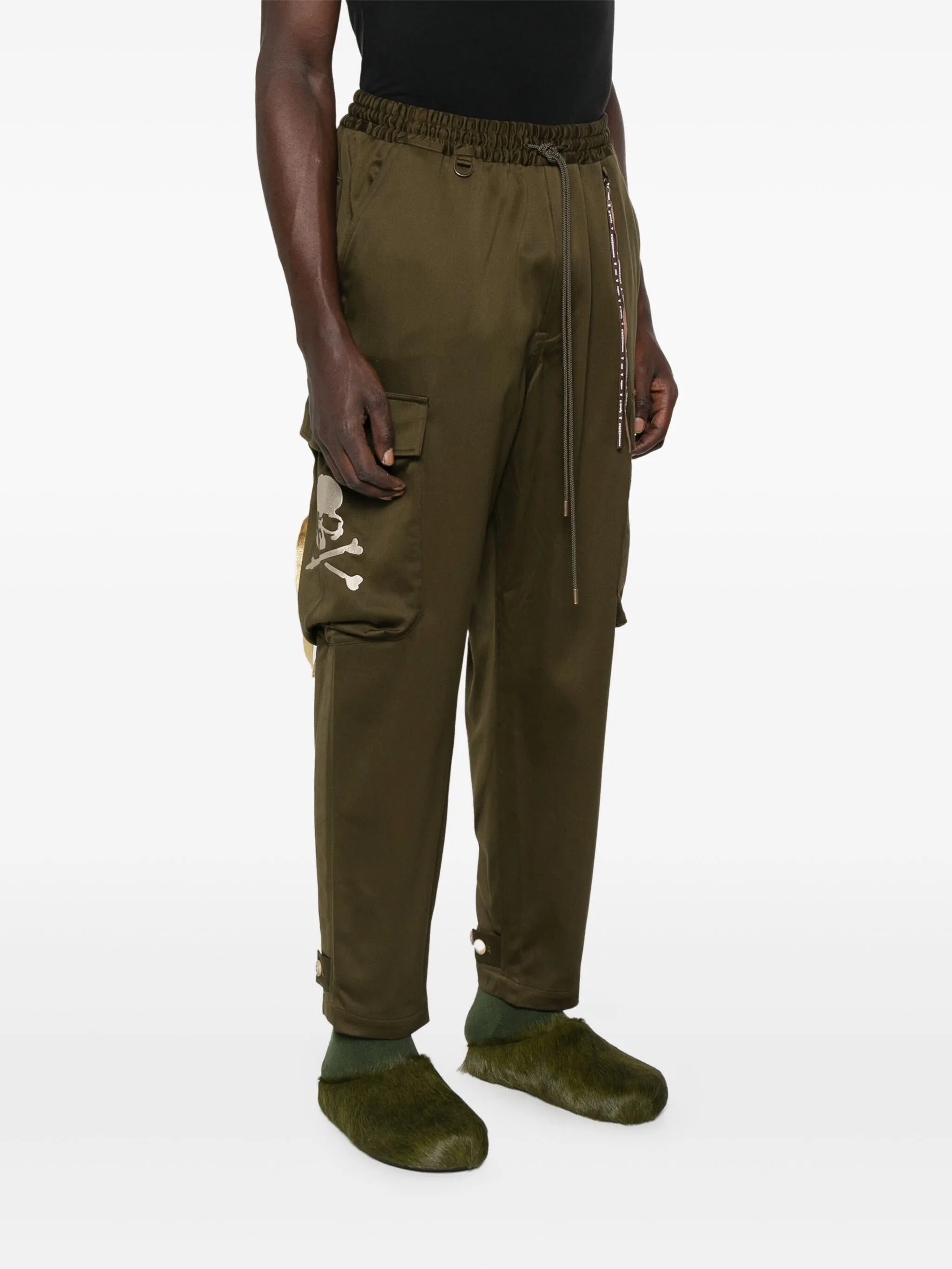 skull-print cargo trousers