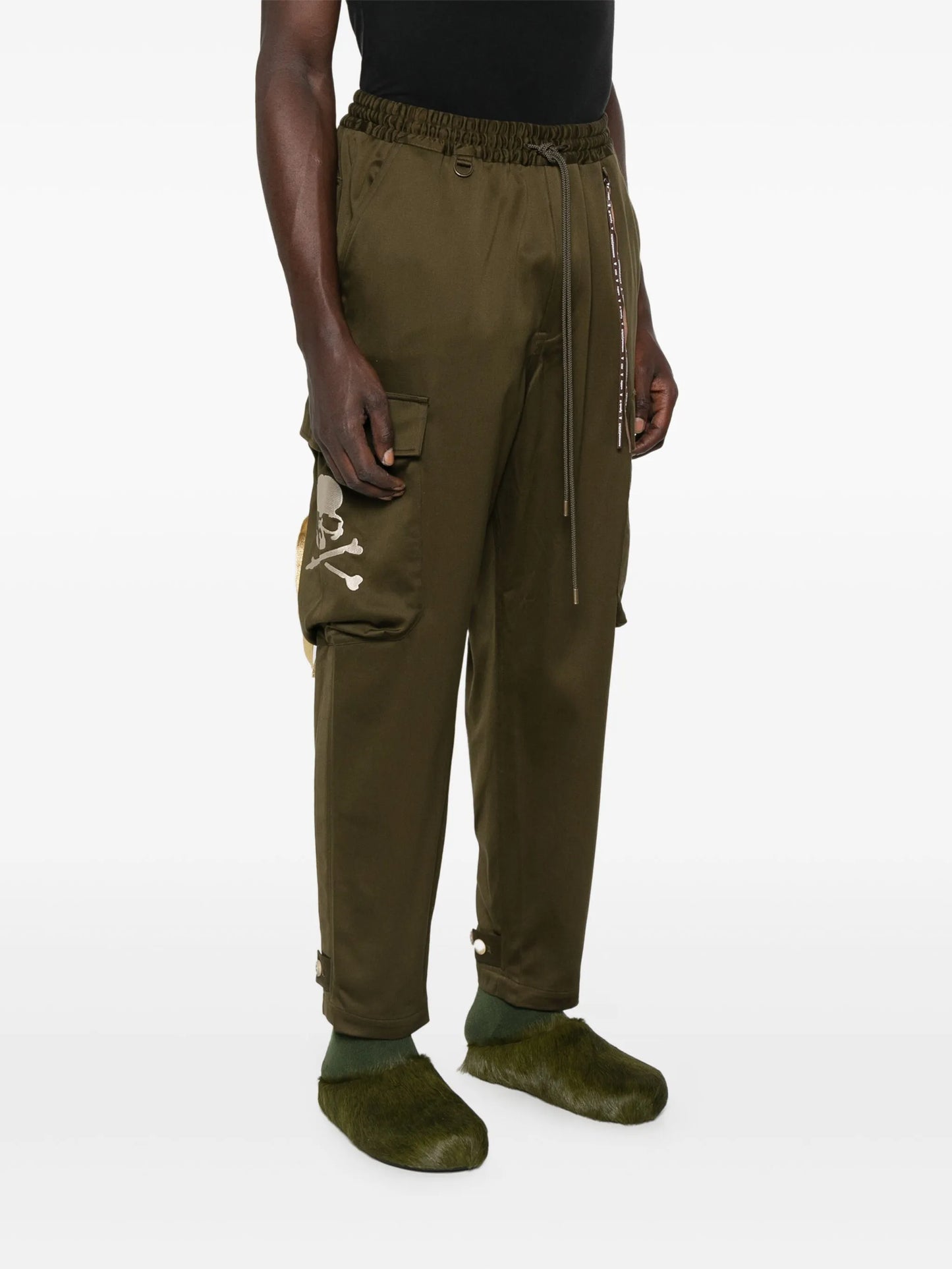 skull-print cargo trousers