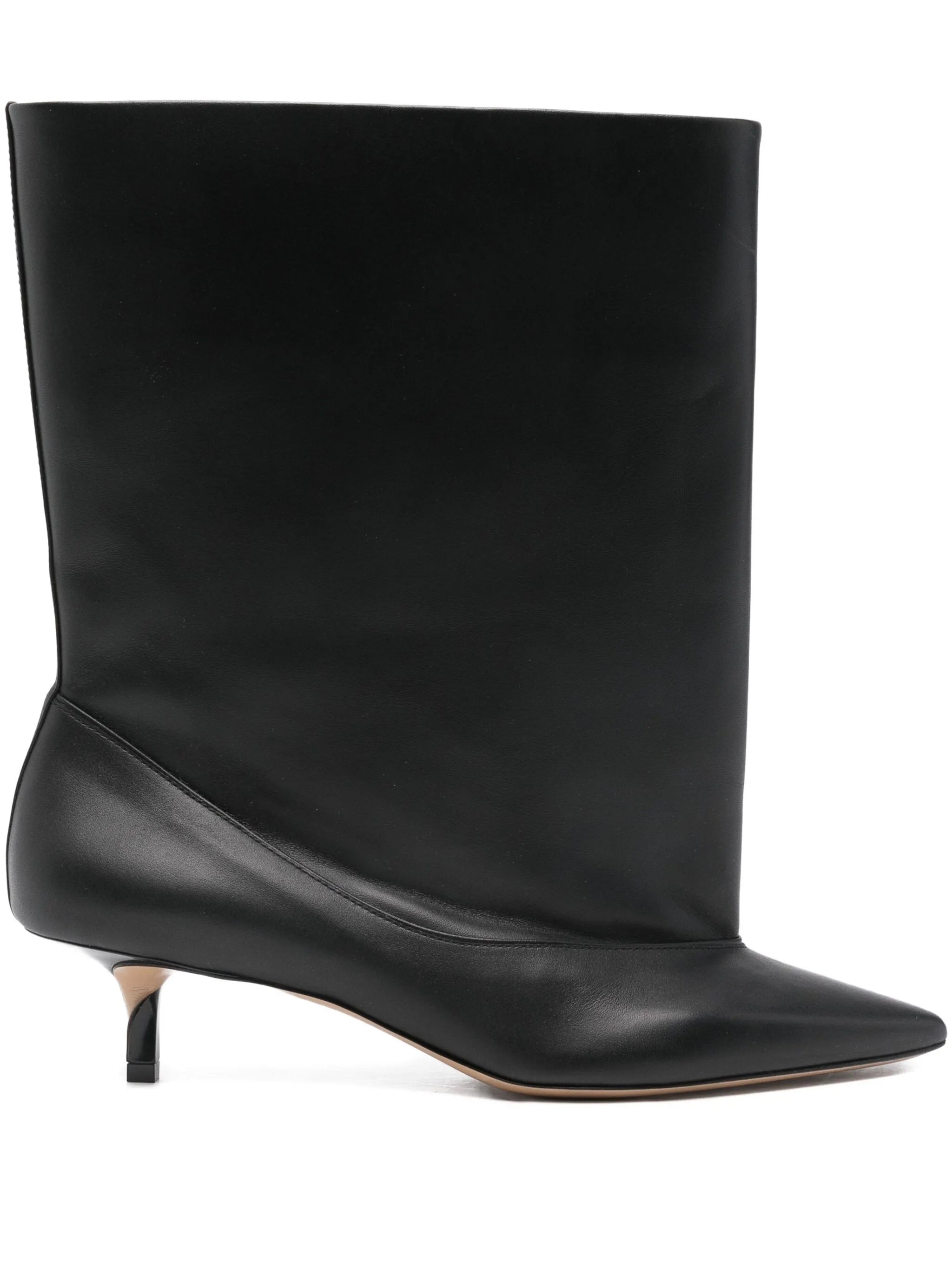 45mm leather heeled ankle boots