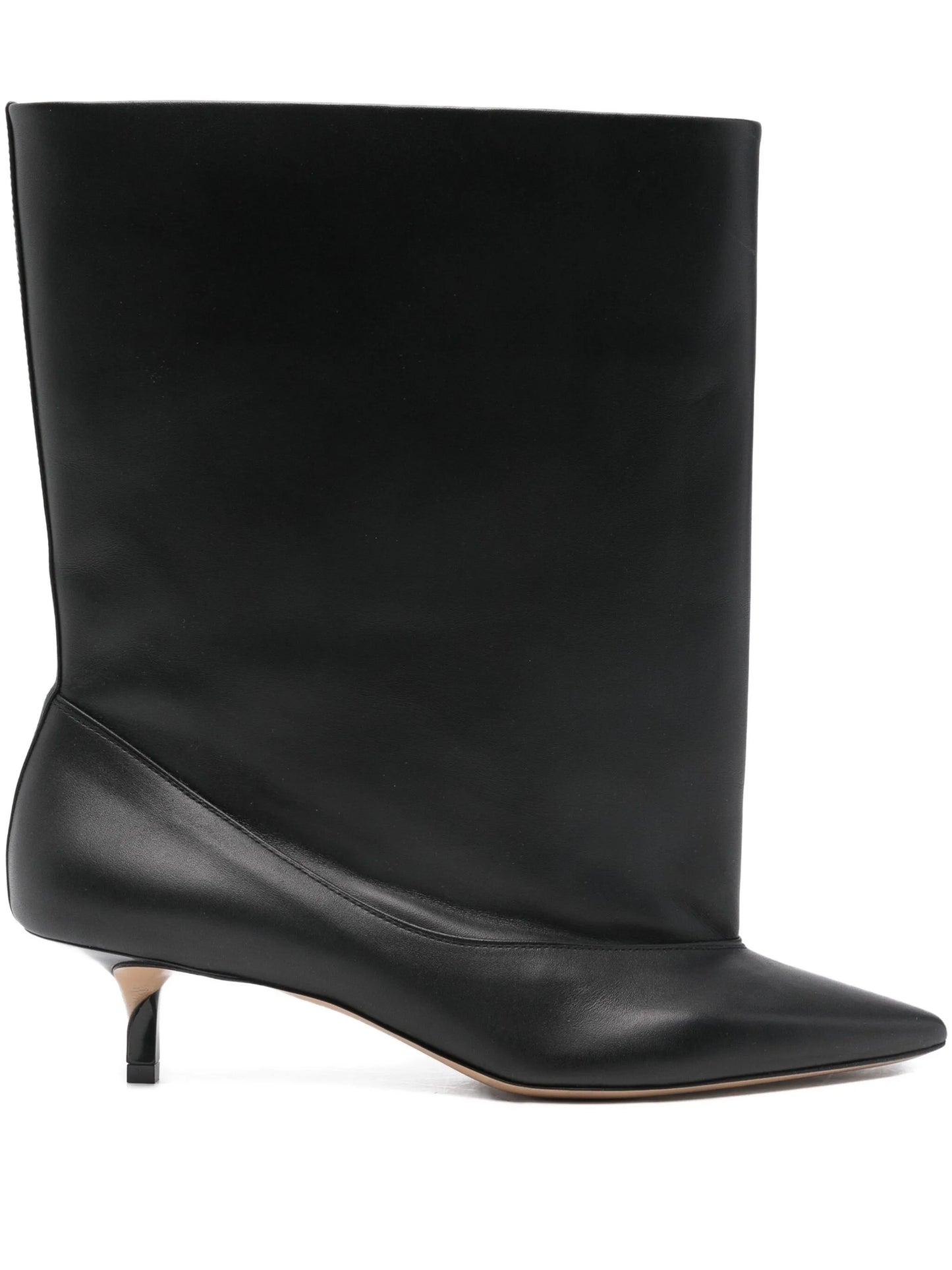 45mm leather heeled ankle boots