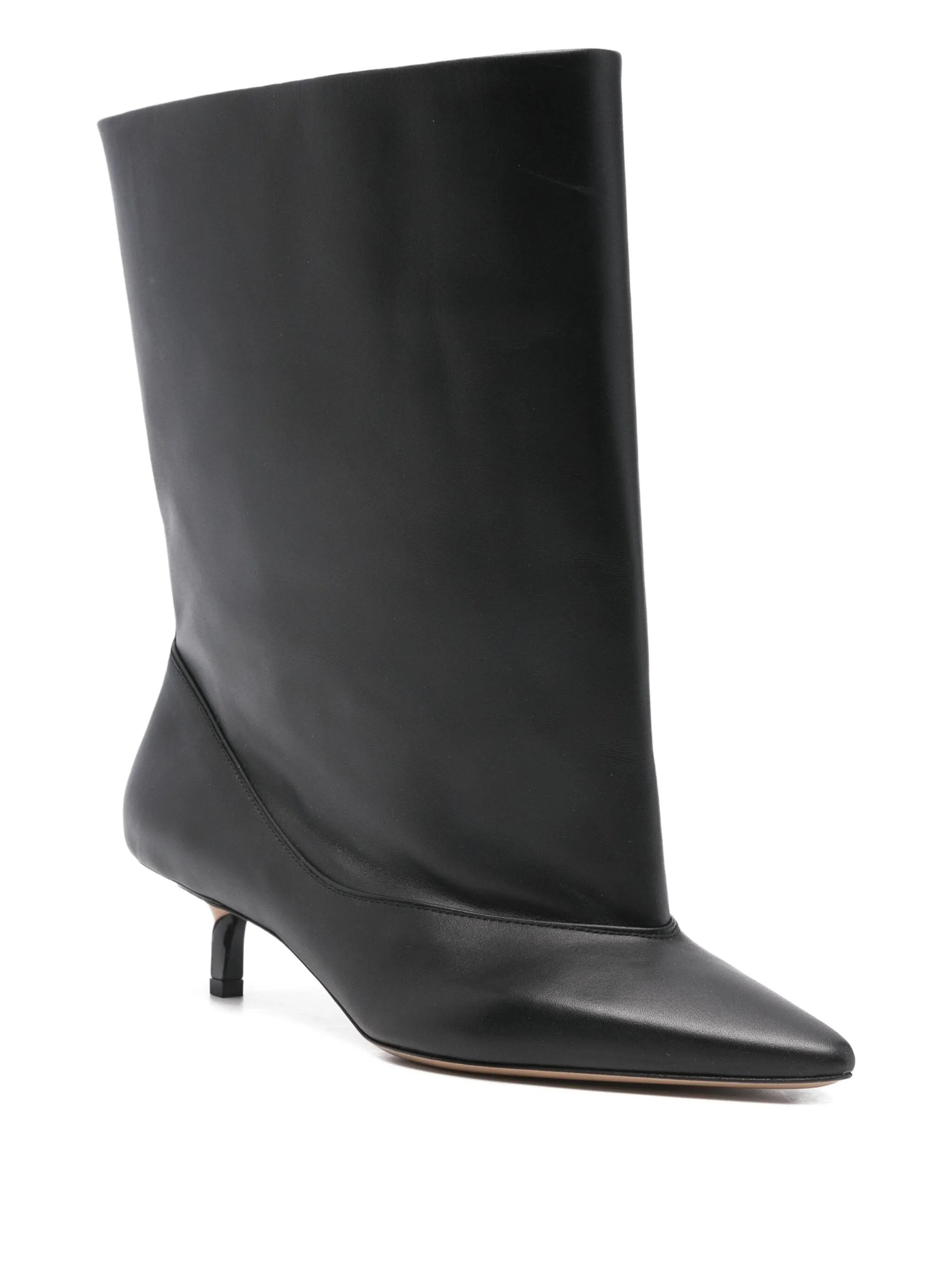 45mm leather heeled ankle boots