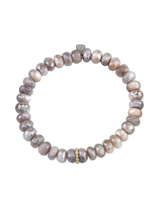 14K yellow gold Rondelle diamond bracelet