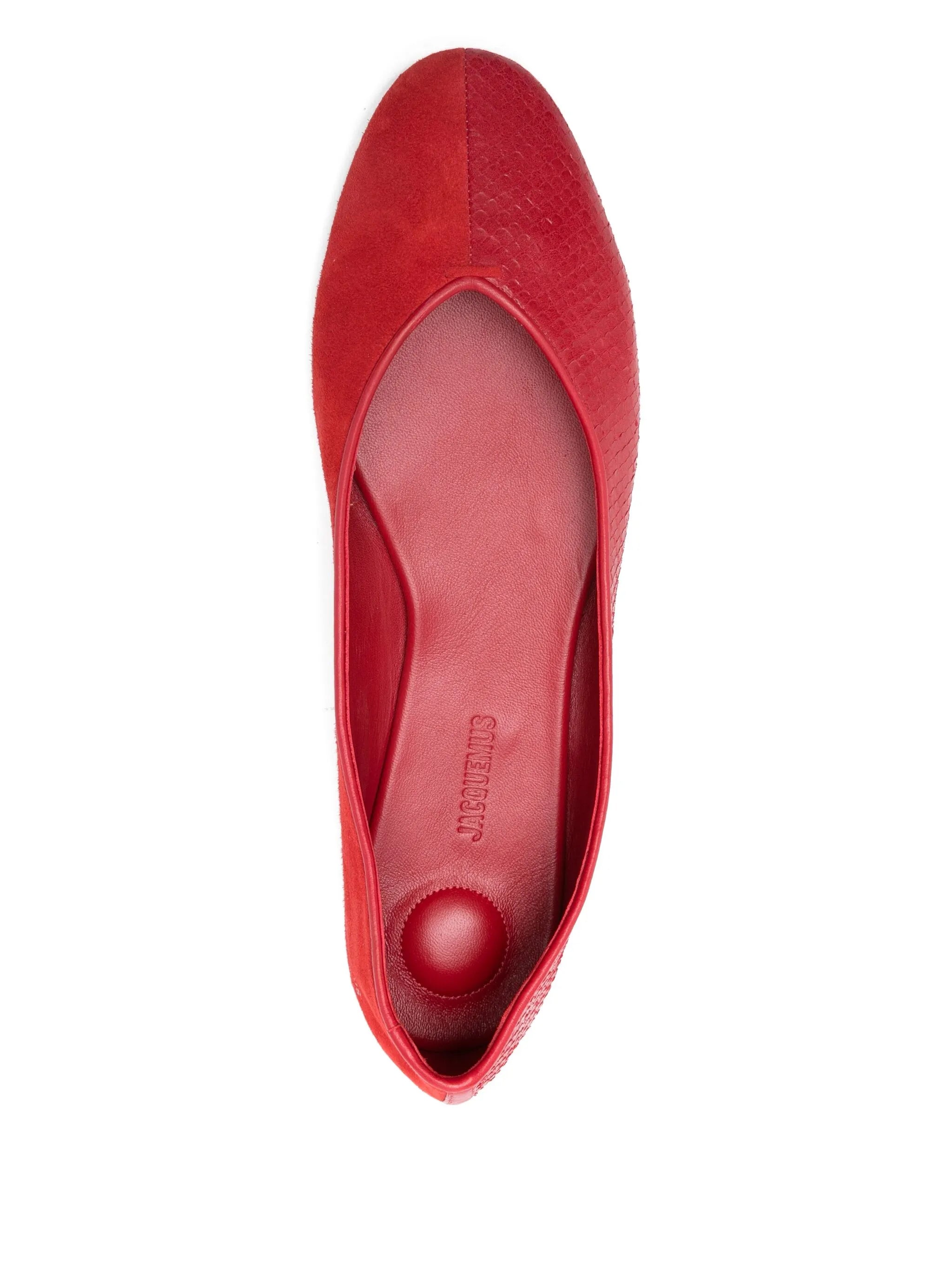 snakeskin-effect ballet flats