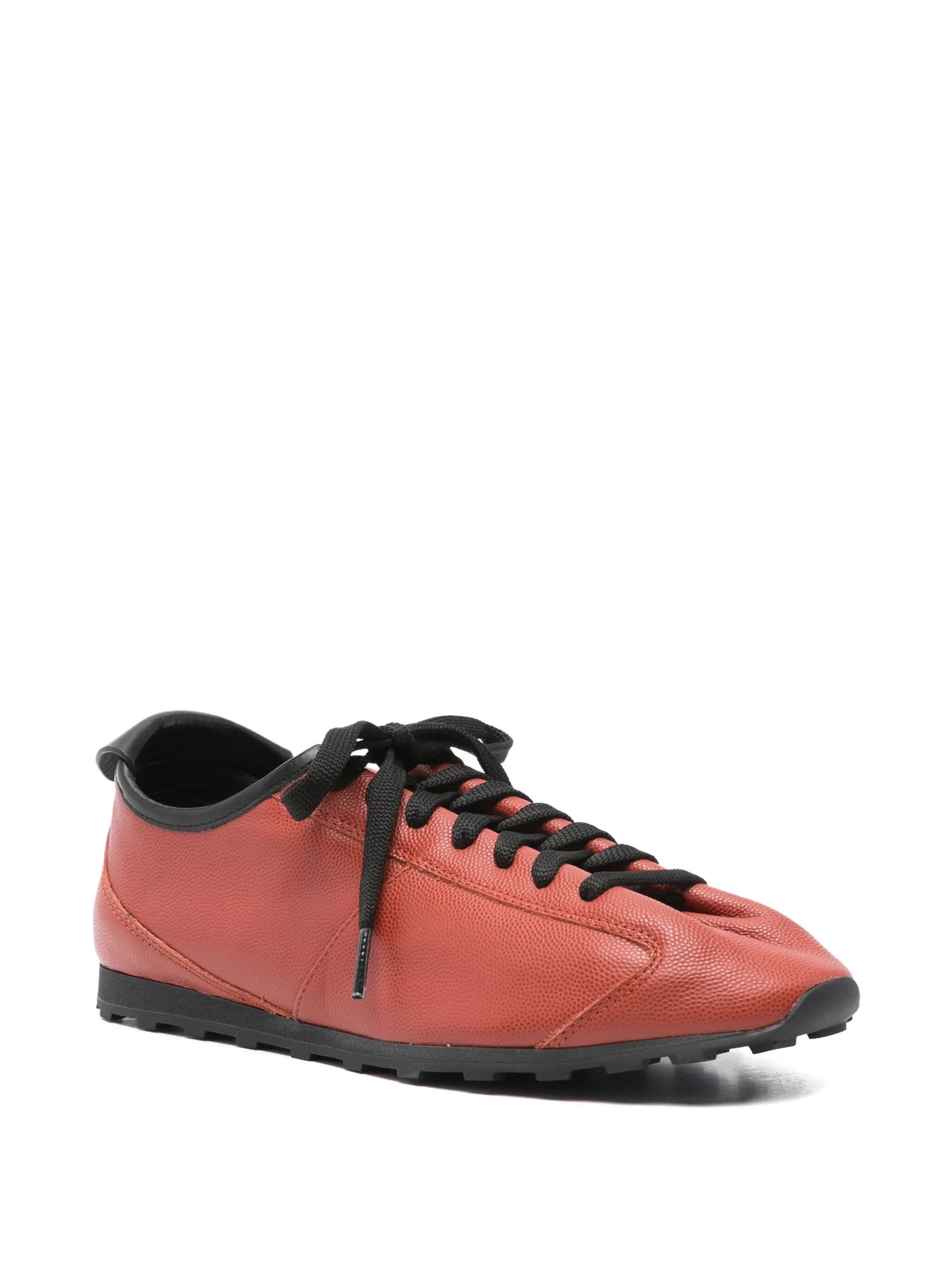 leather lace-up sneakers
