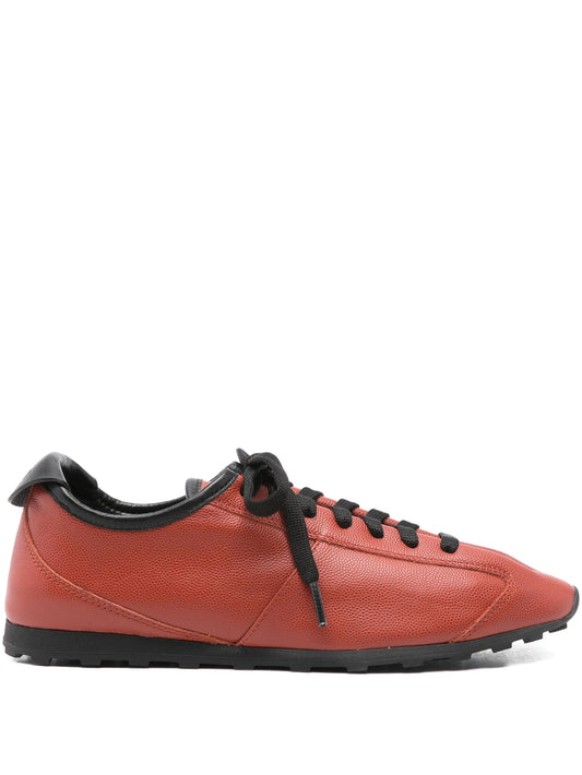 leather lace-up sneakers