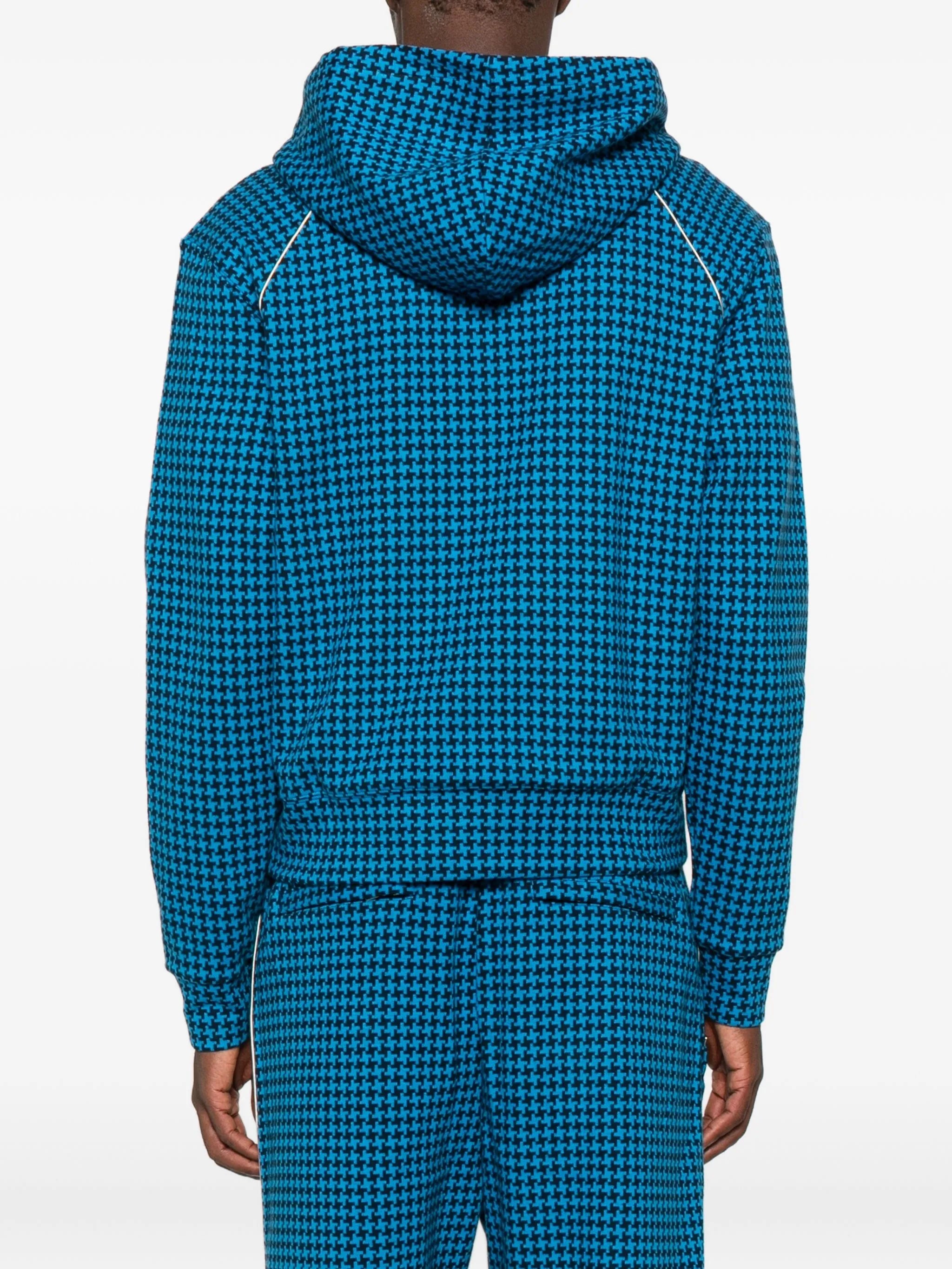 London patterned zip-up hoodie