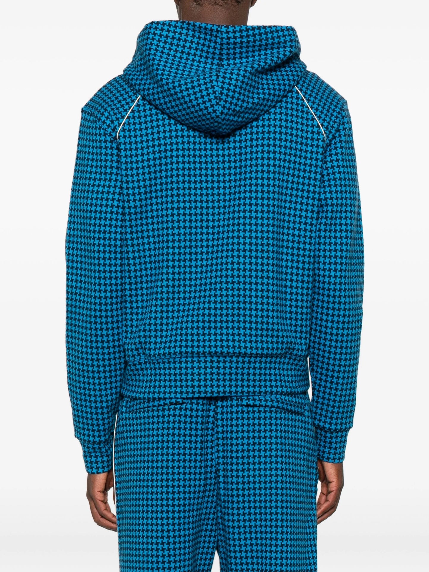 London patterned zip-up hoodie
