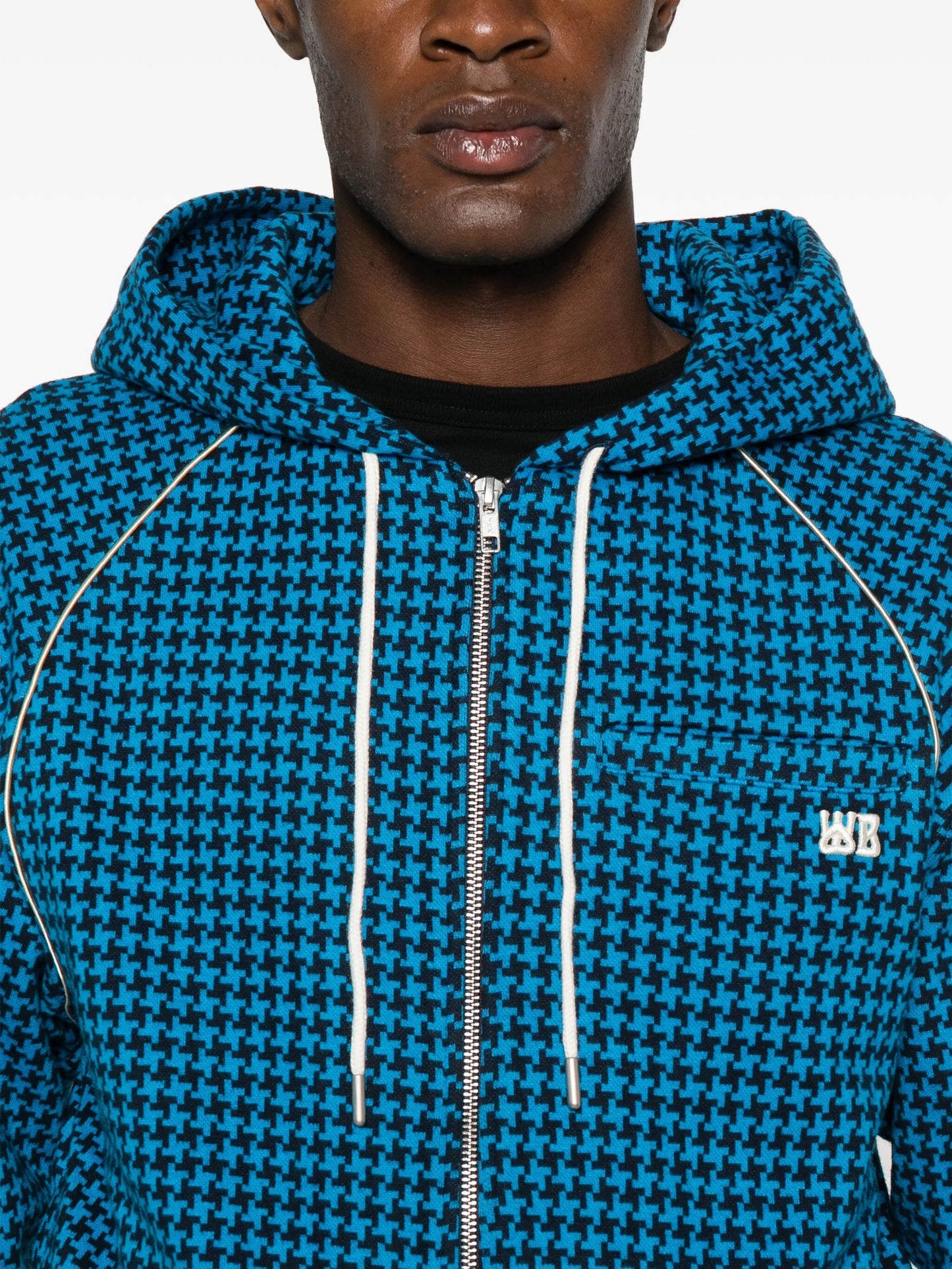 London patterned zip-up hoodie