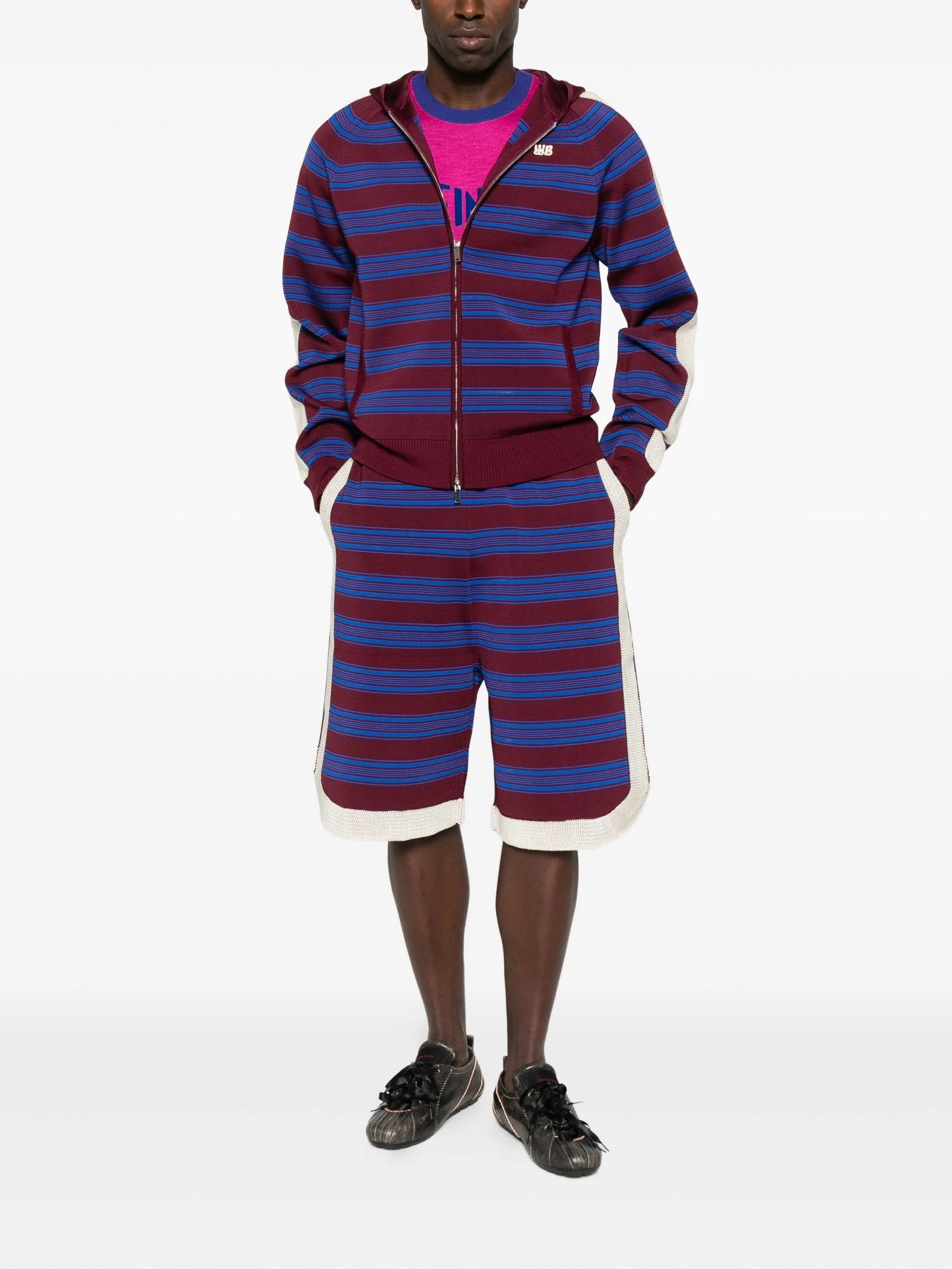Music striped hoodie
