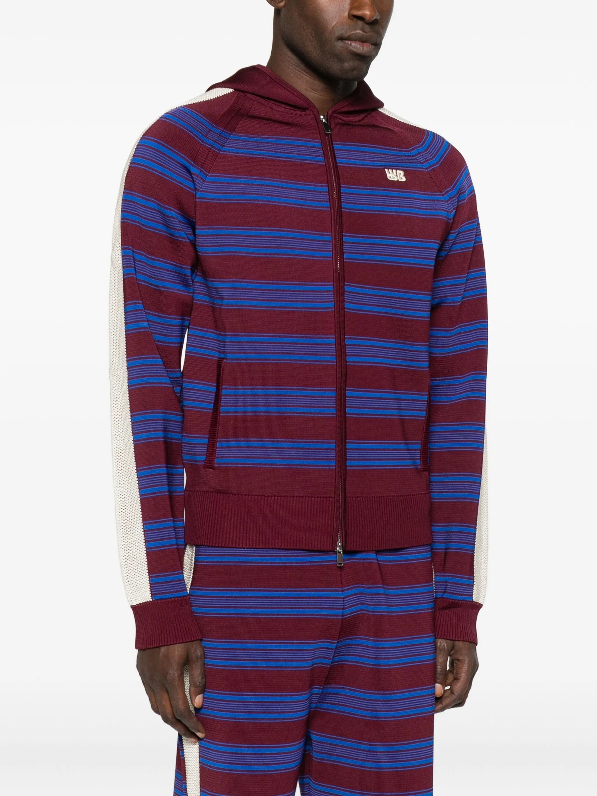 Music striped hoodie