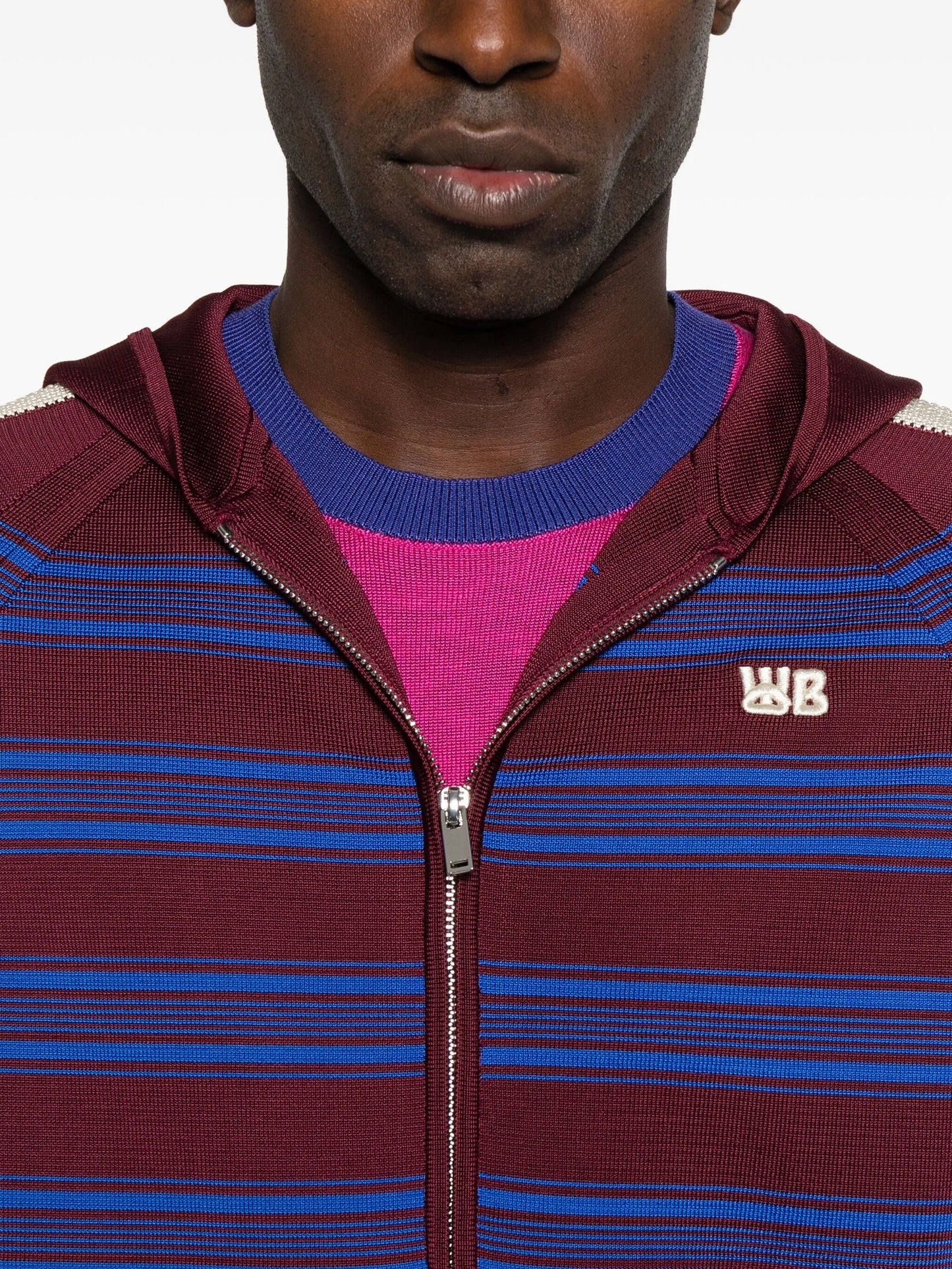 Music striped hoodie