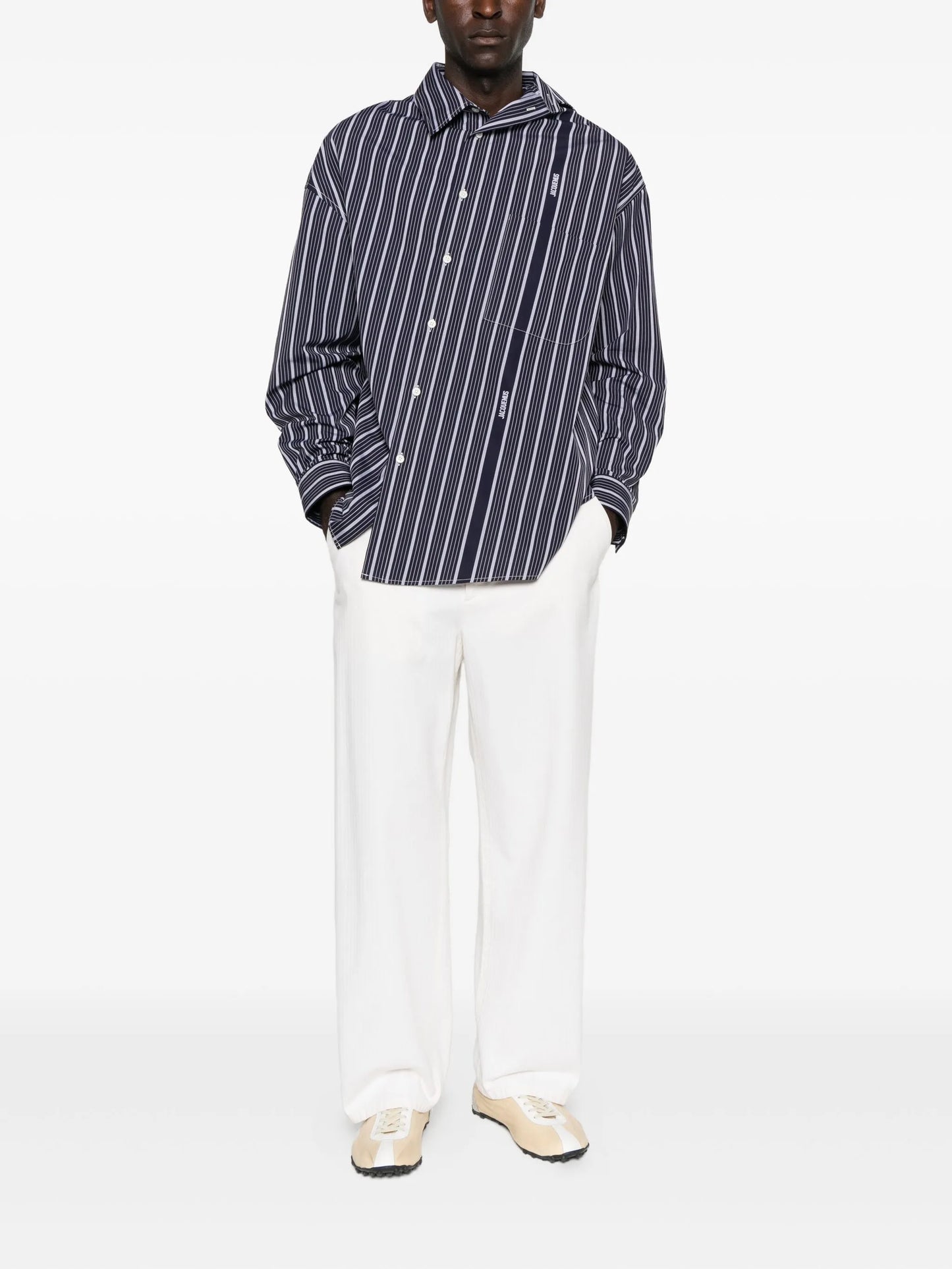 stripe logo shirt