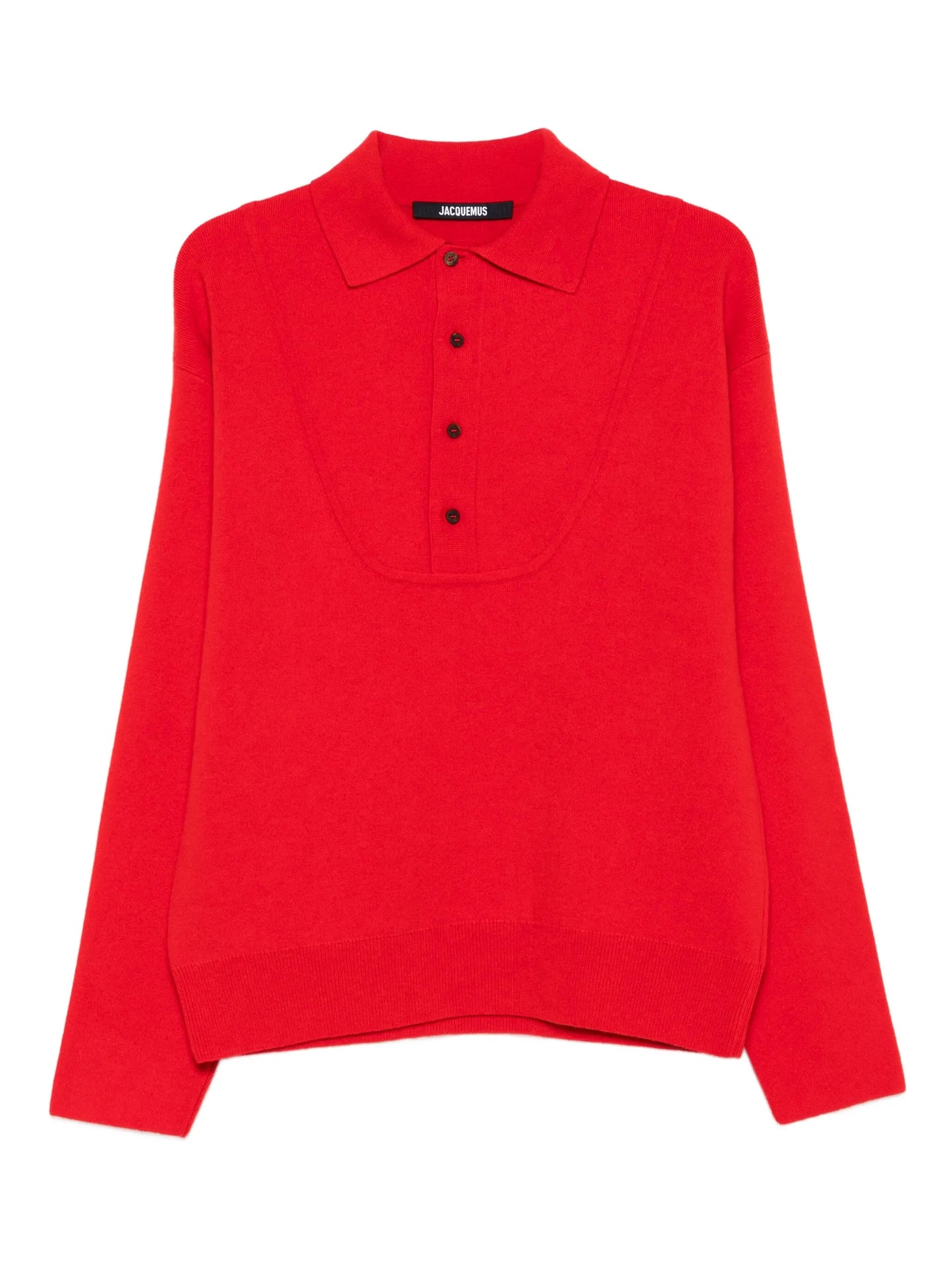 polo-neck buttoned sweater
