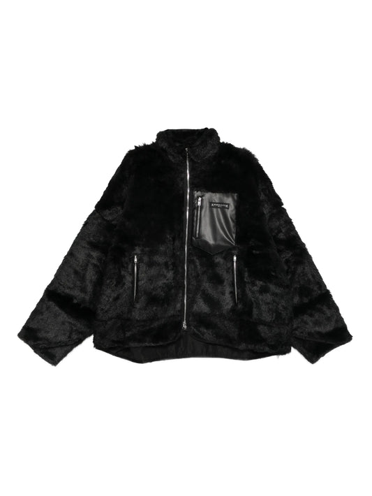 faux fur pocket jacket