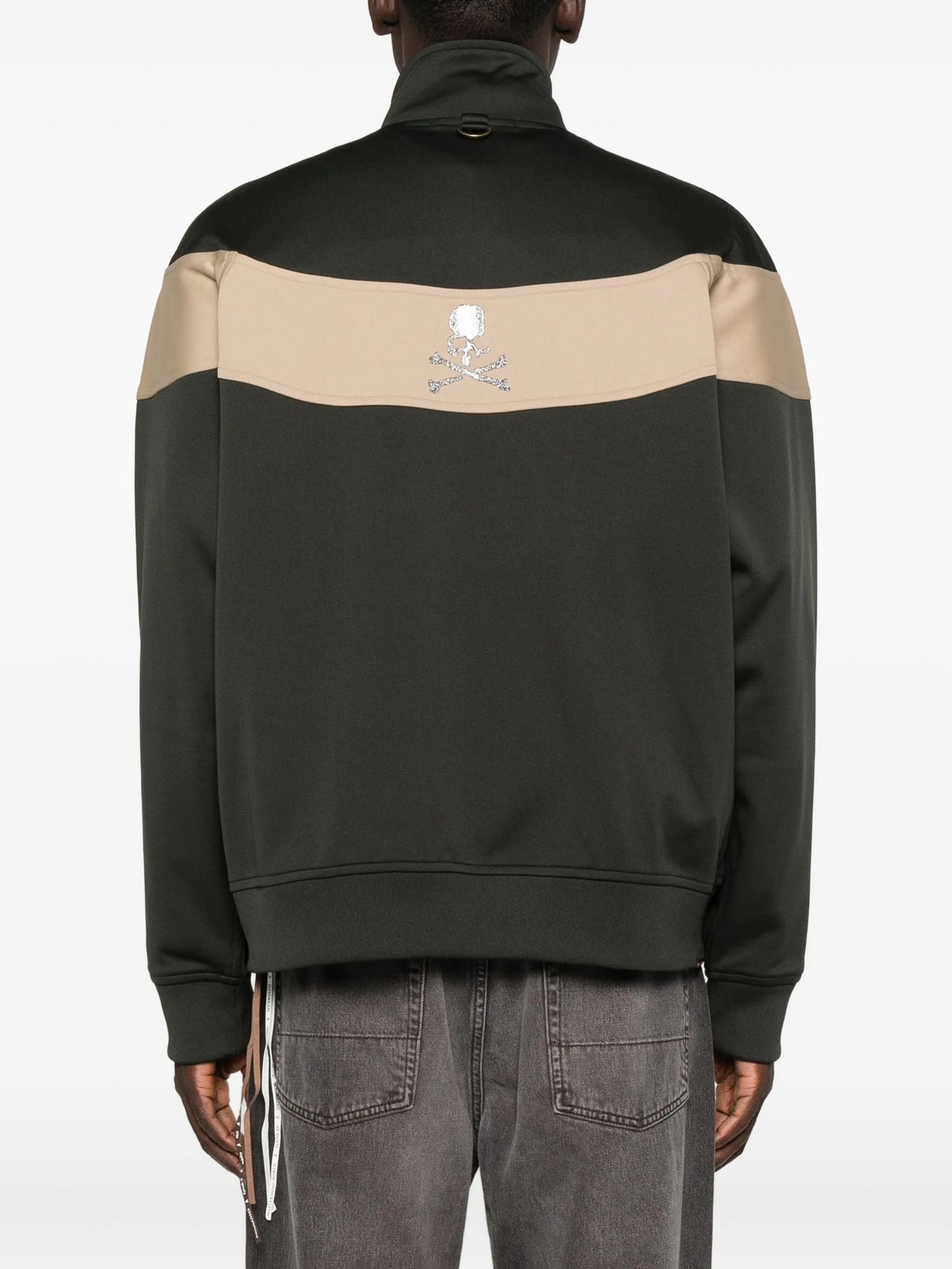 panelled zip-up track jacket