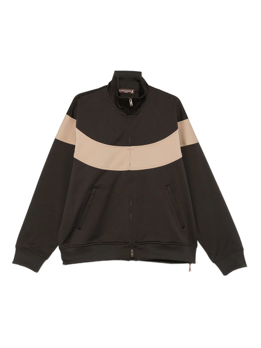 panelled zip-up track jacket