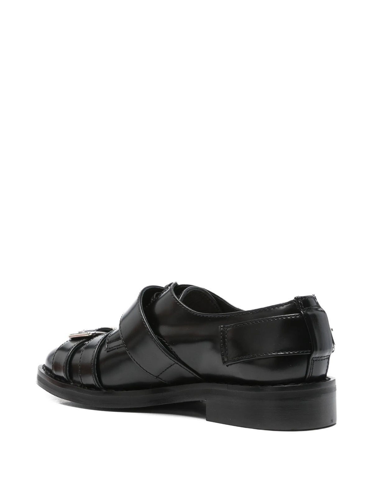multi-buckle derby shoes
