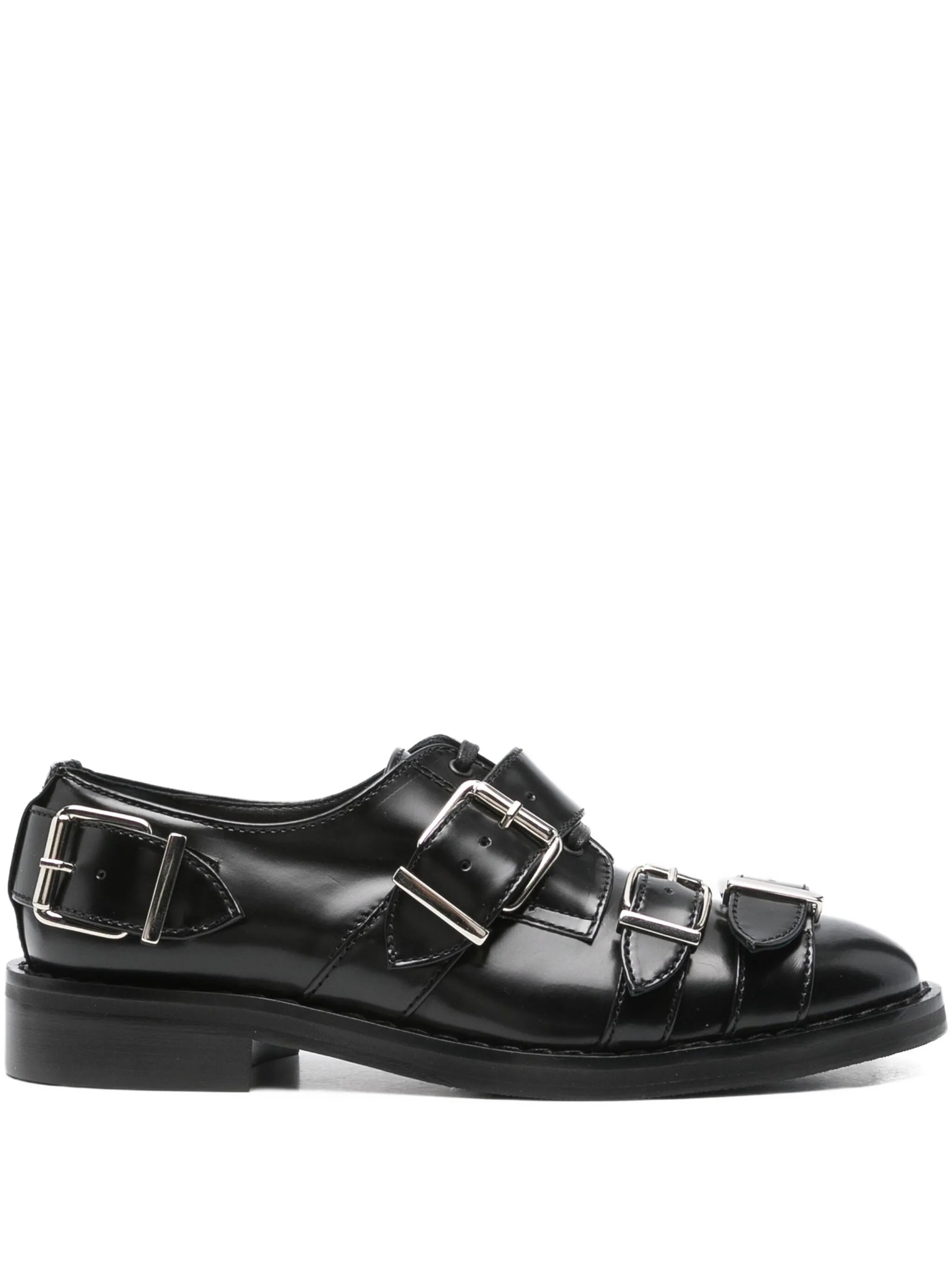 multi-buckle derby shoes