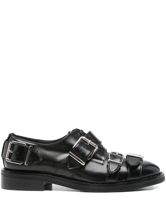 multi-buckle derby shoes