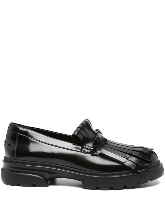 Low Tracker Fringe leather loafers