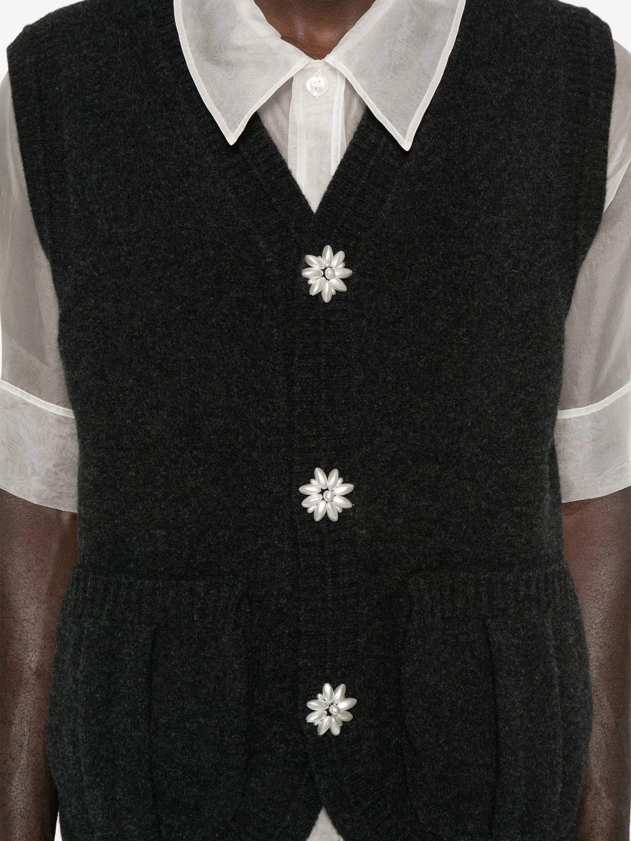 floral-button vest