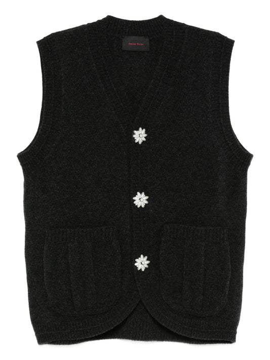 floral-button vest