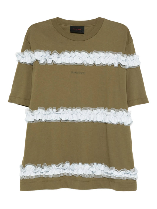 ruffle-detail T-shirt