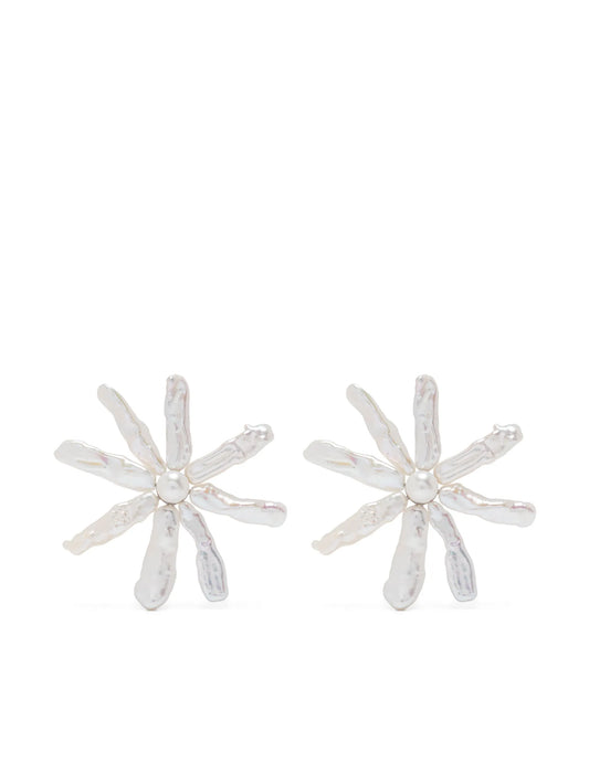 flower-design earrings