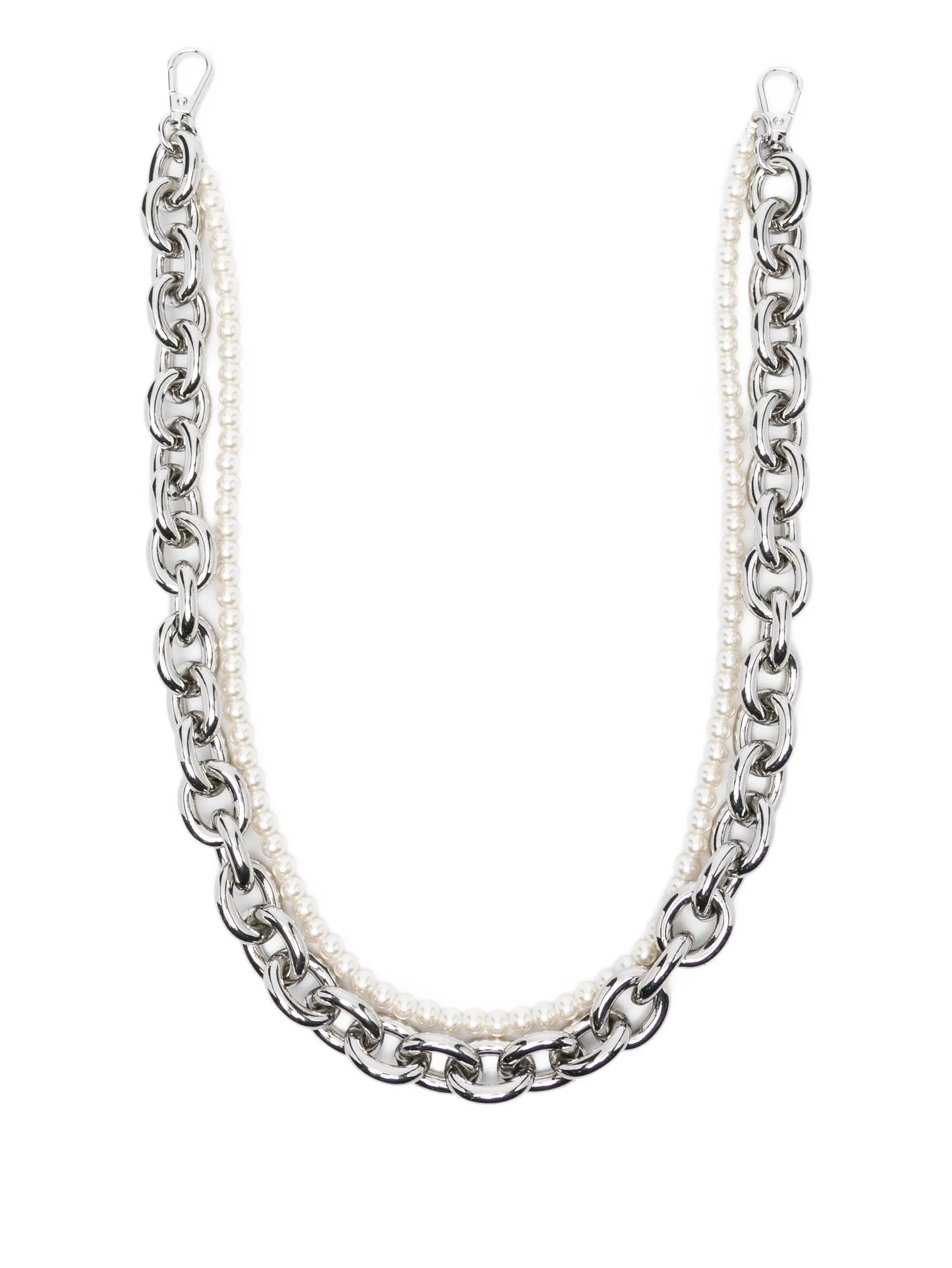 pearl-embellished bag strap