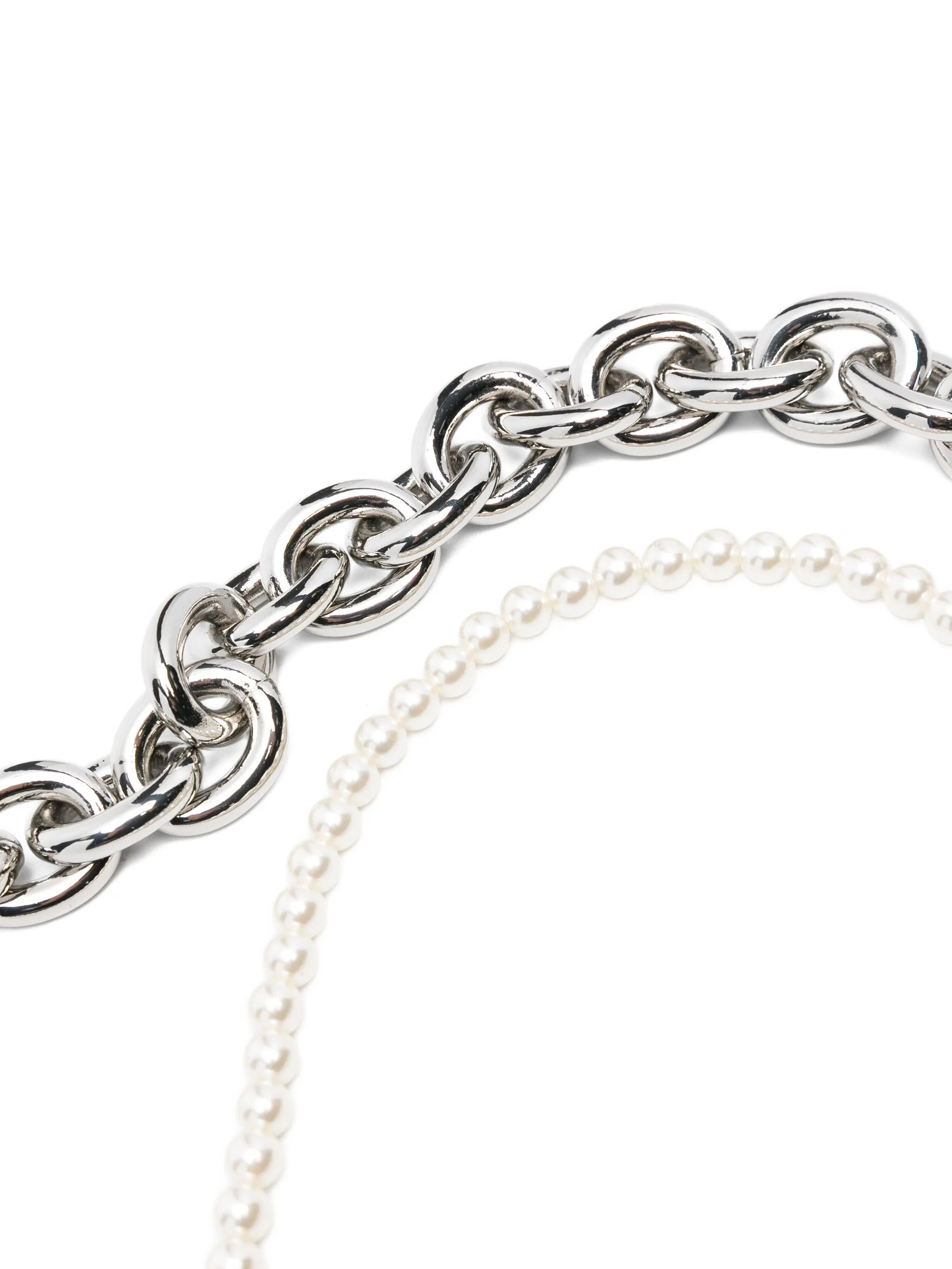 pearl-embellished bag strap