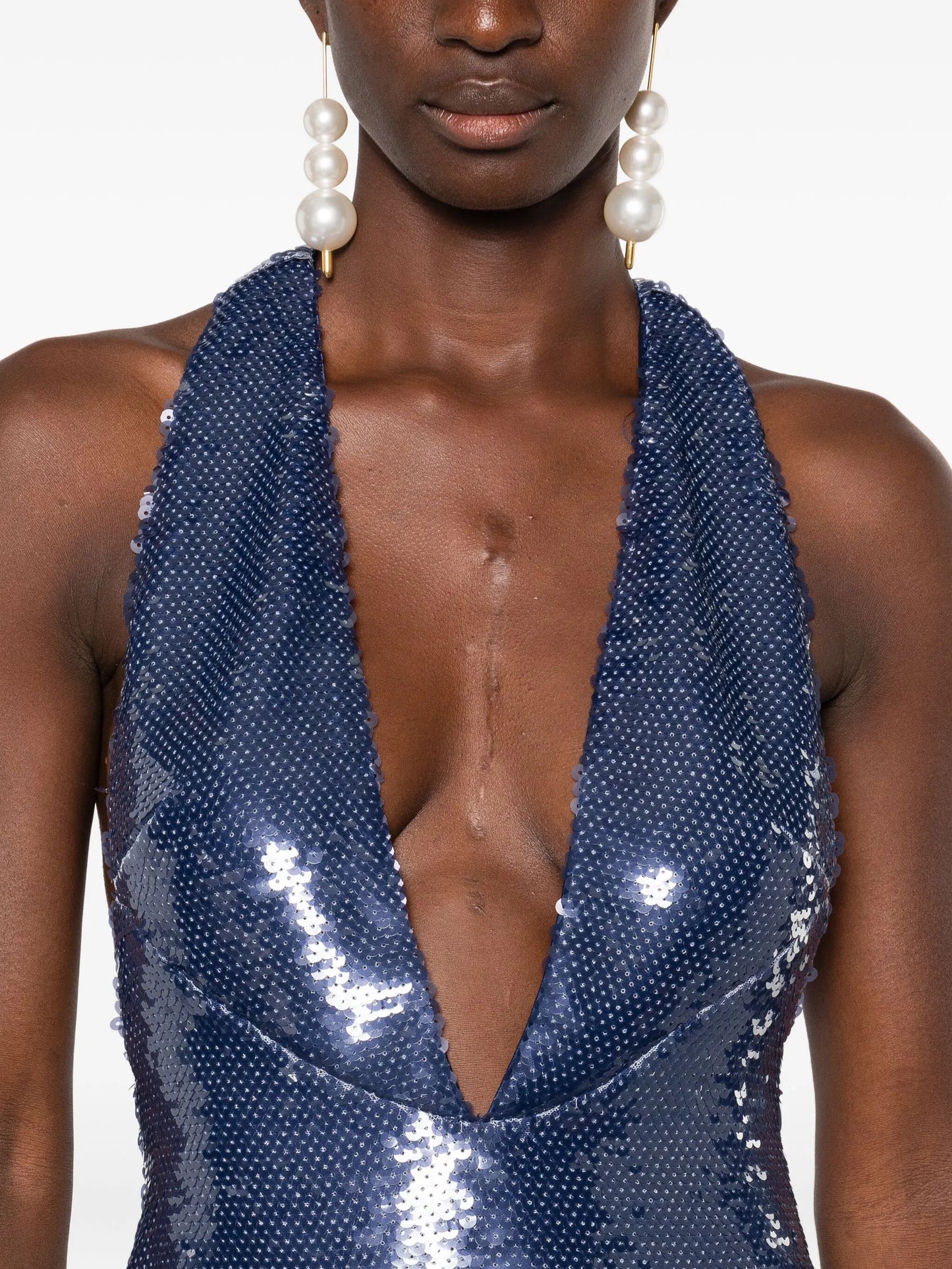 Olympia sequin-embellished maxi dress