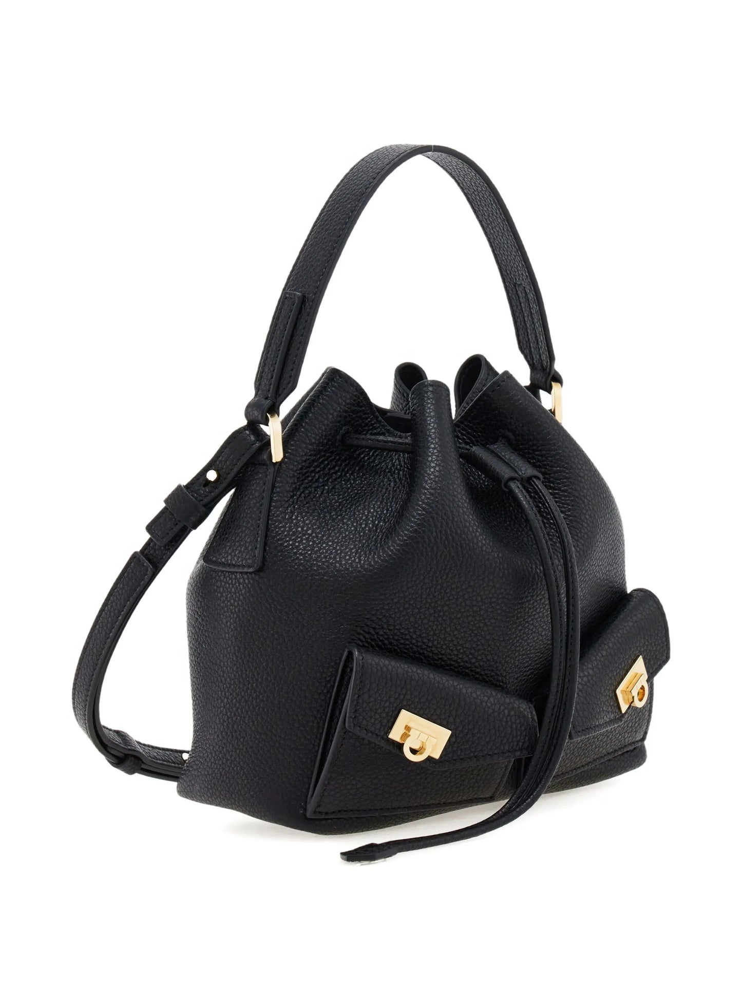 multi-pocket bucket bag