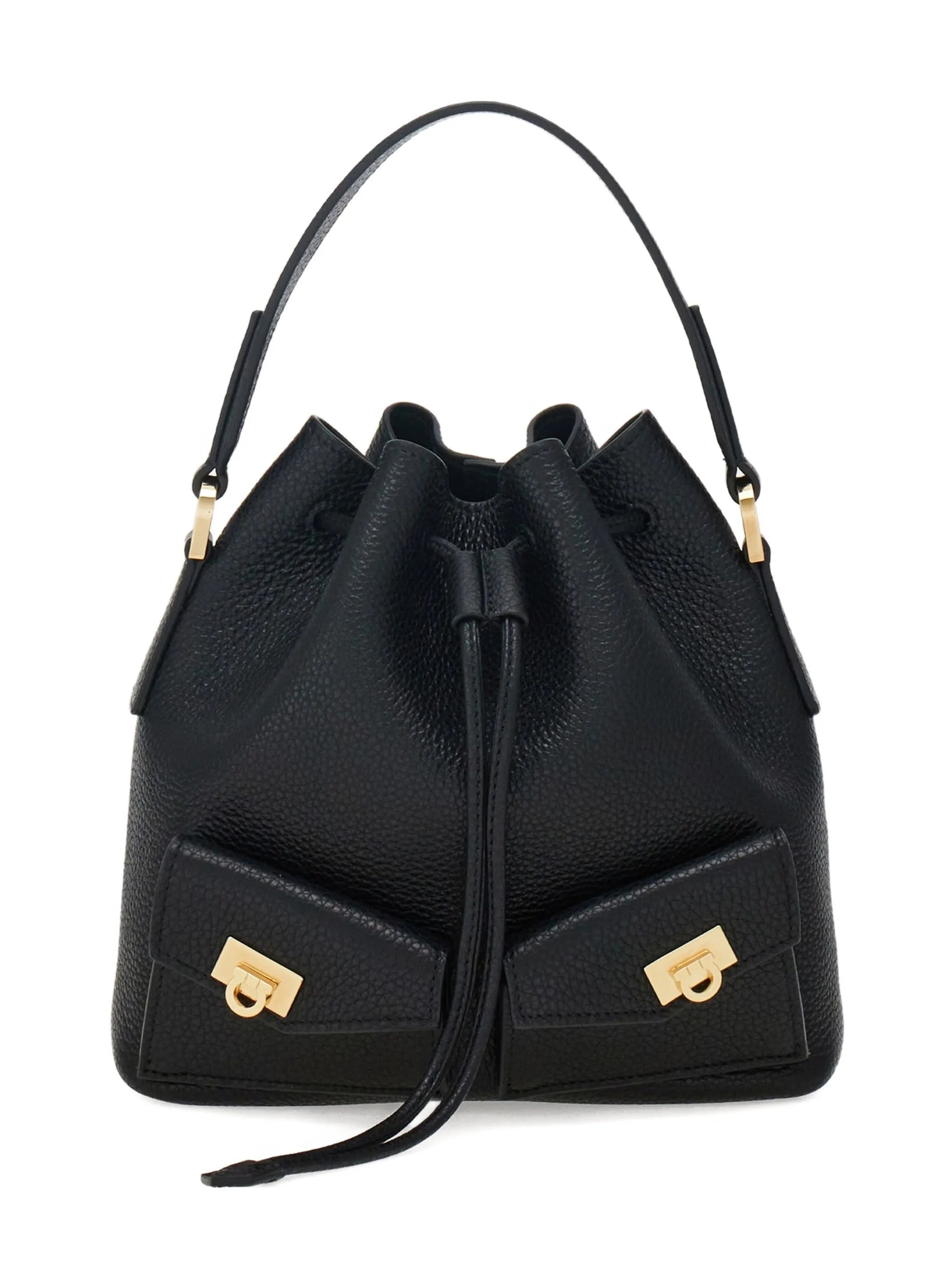multi-pocket bucket bag