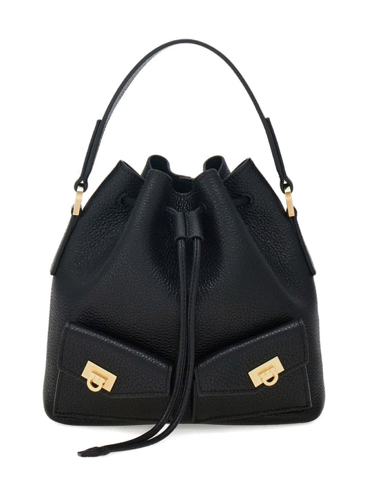 multi-pocket bucket bag