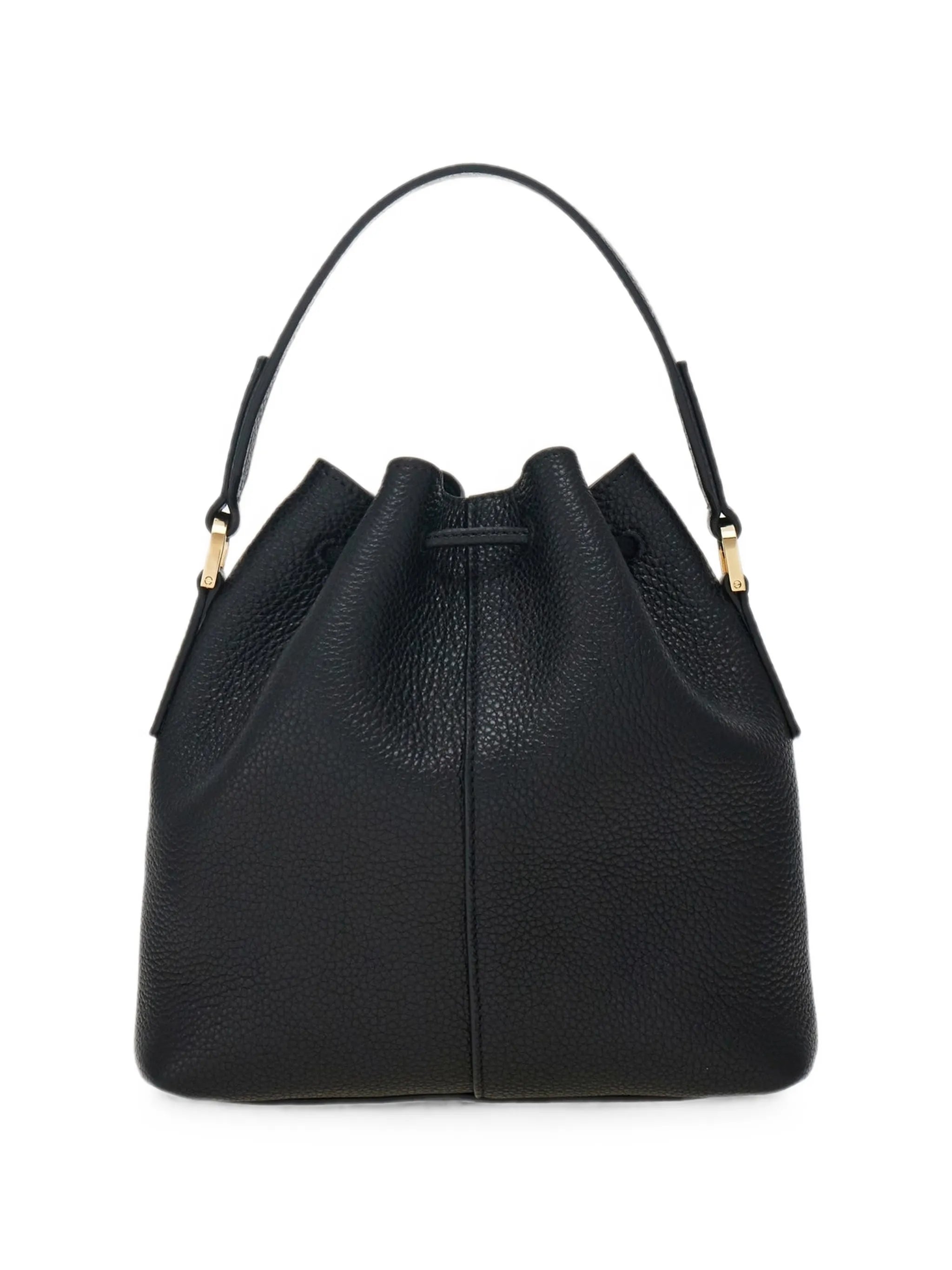 Gancini leather bucket bag
