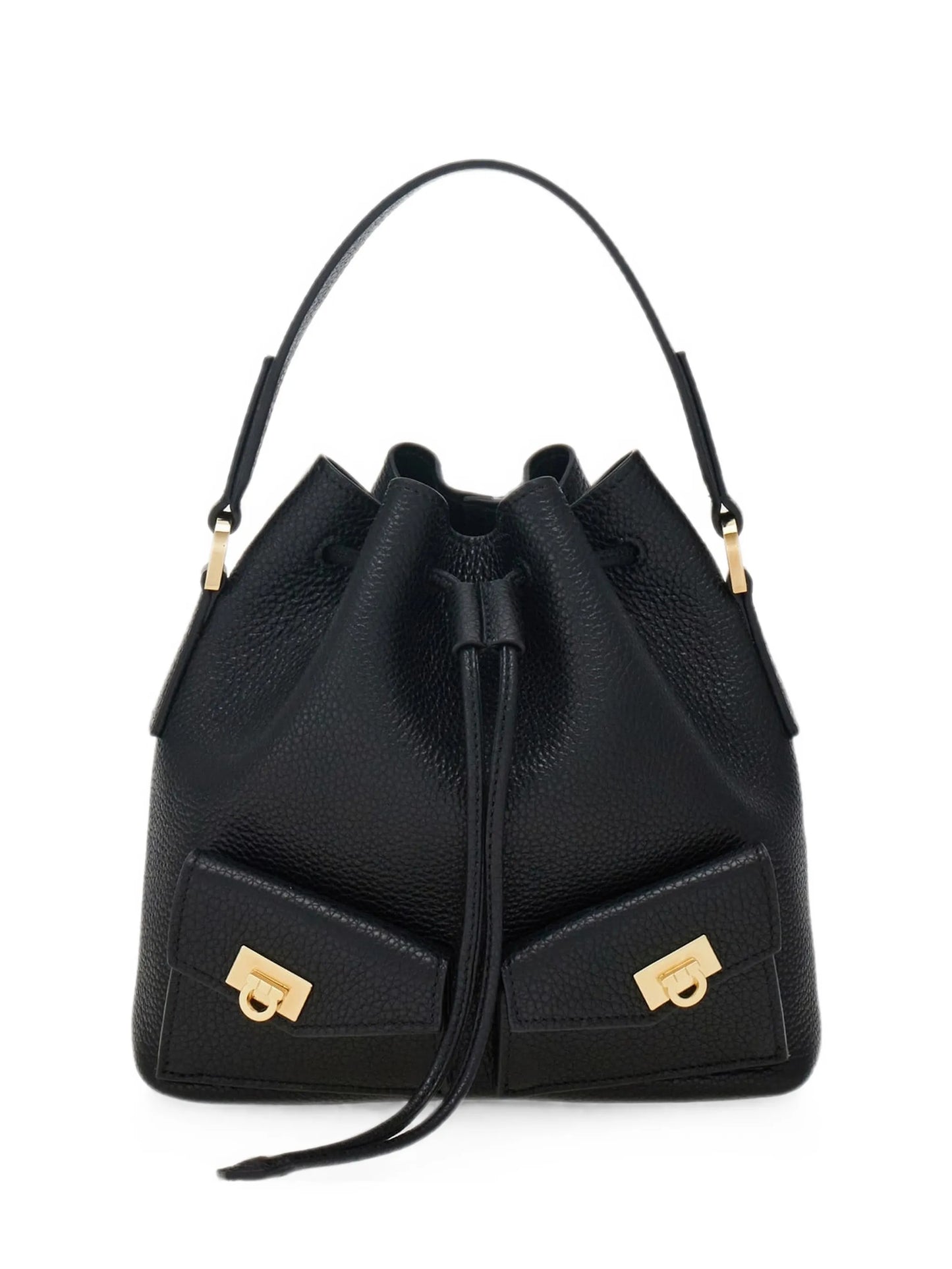 multi-pocket bucket bag