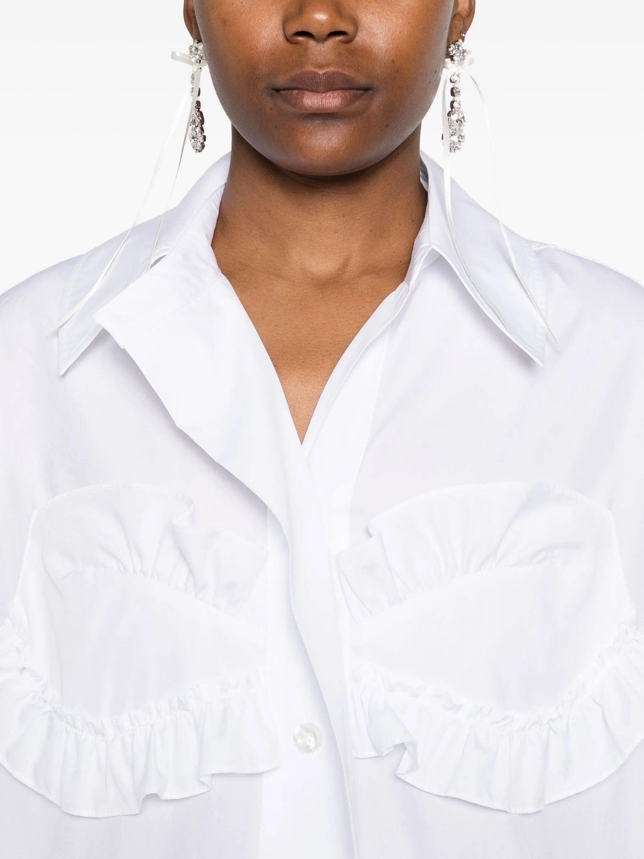 ruffled-details sleeveless blouse