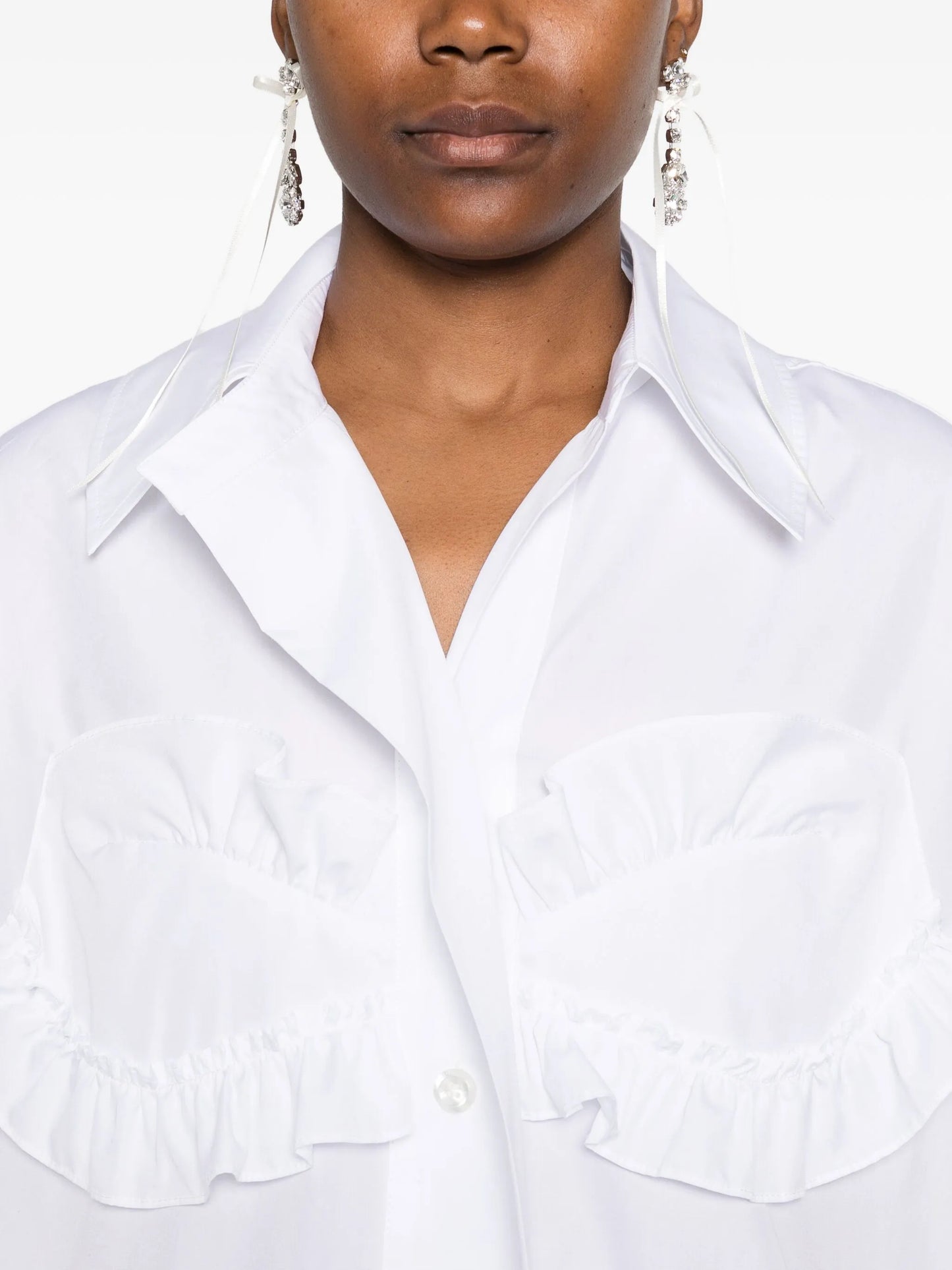 ruffled-details sleeveless blouse