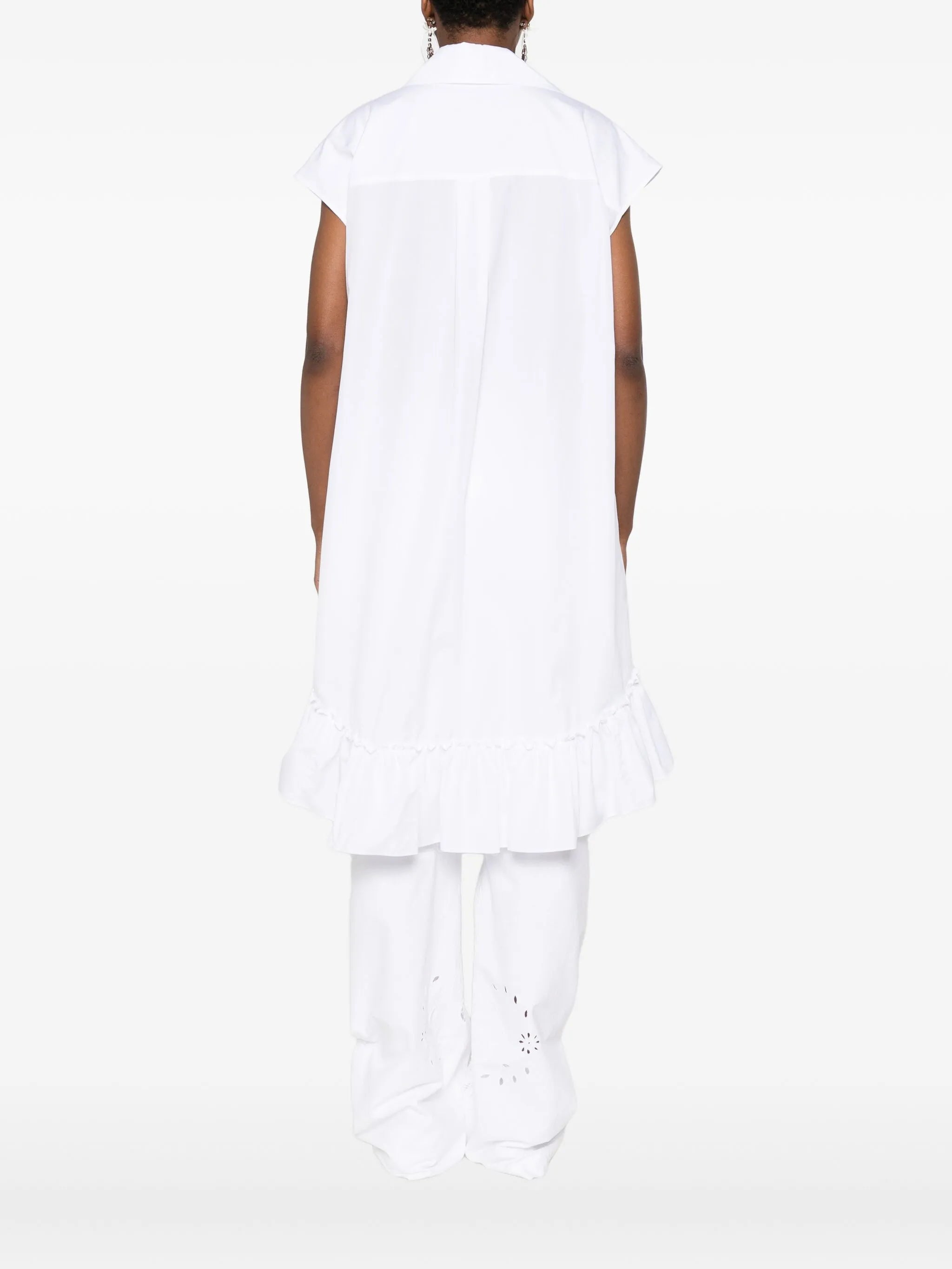 ruffled-details sleeveless blouse