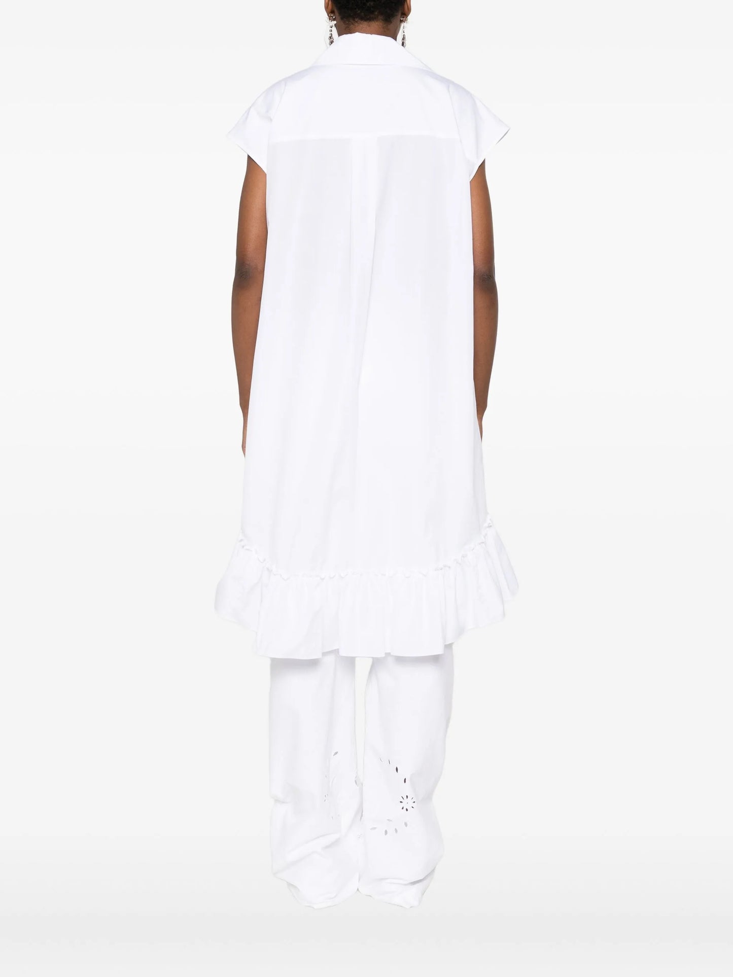 ruffled-details sleeveless blouse